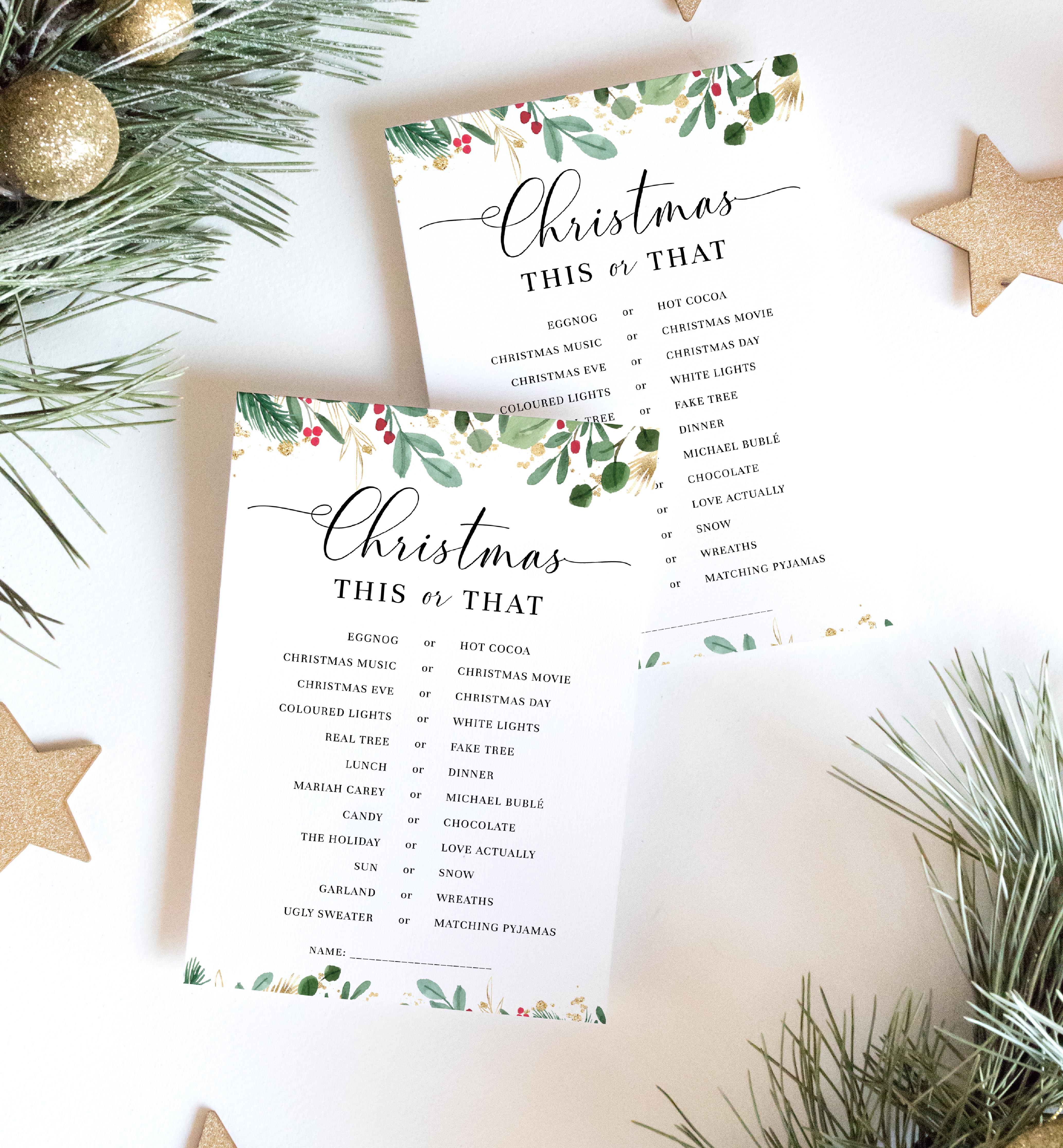 MER-WHT-10-B2339 - MERRIMENT CHRISTMAS - WHITE - THIS OR THAT GAME design preview