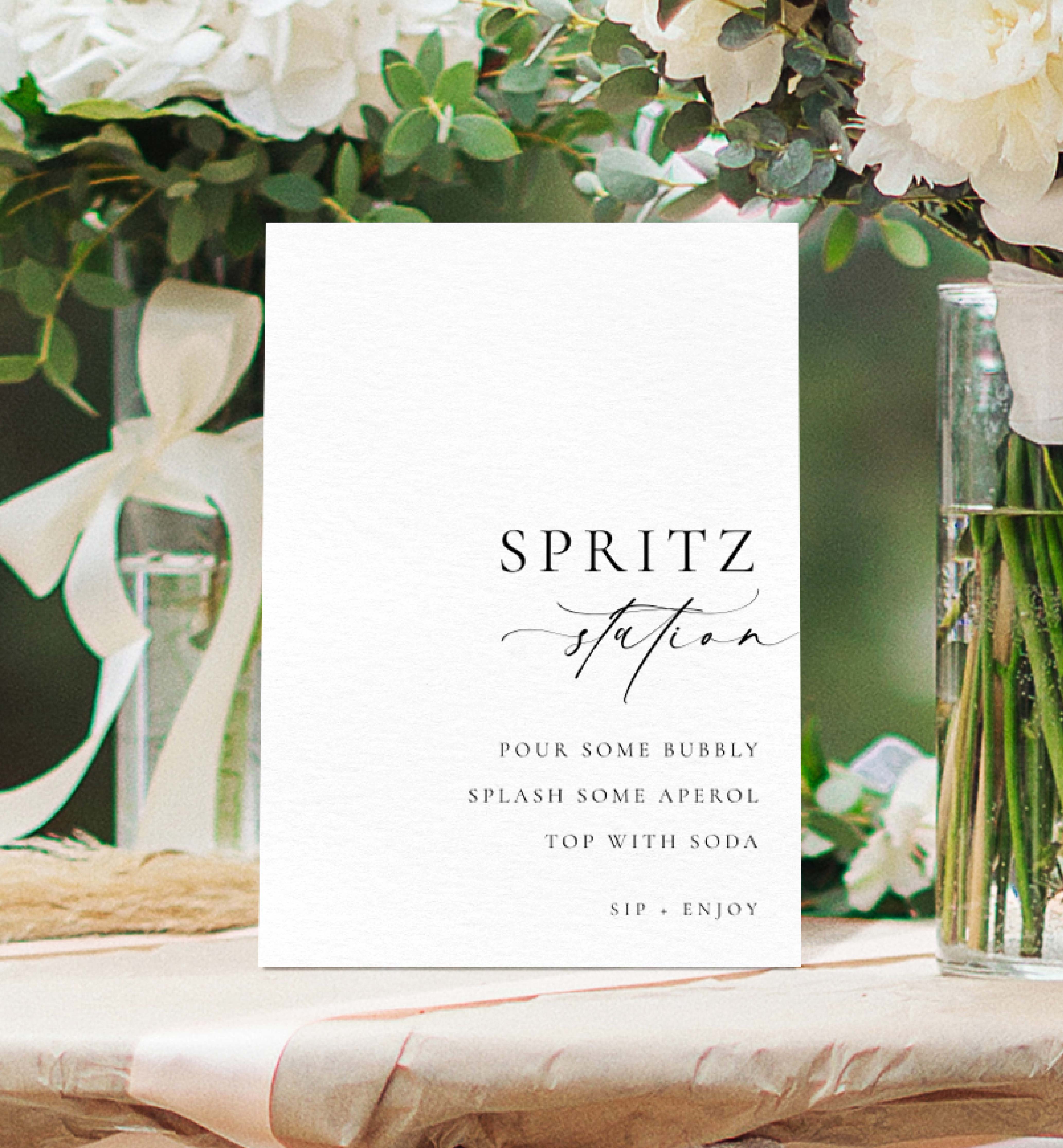 ELE-WHT-7-B2854 - ELLESMERE - WHITE - SPRITZ STATION SIGN design preview