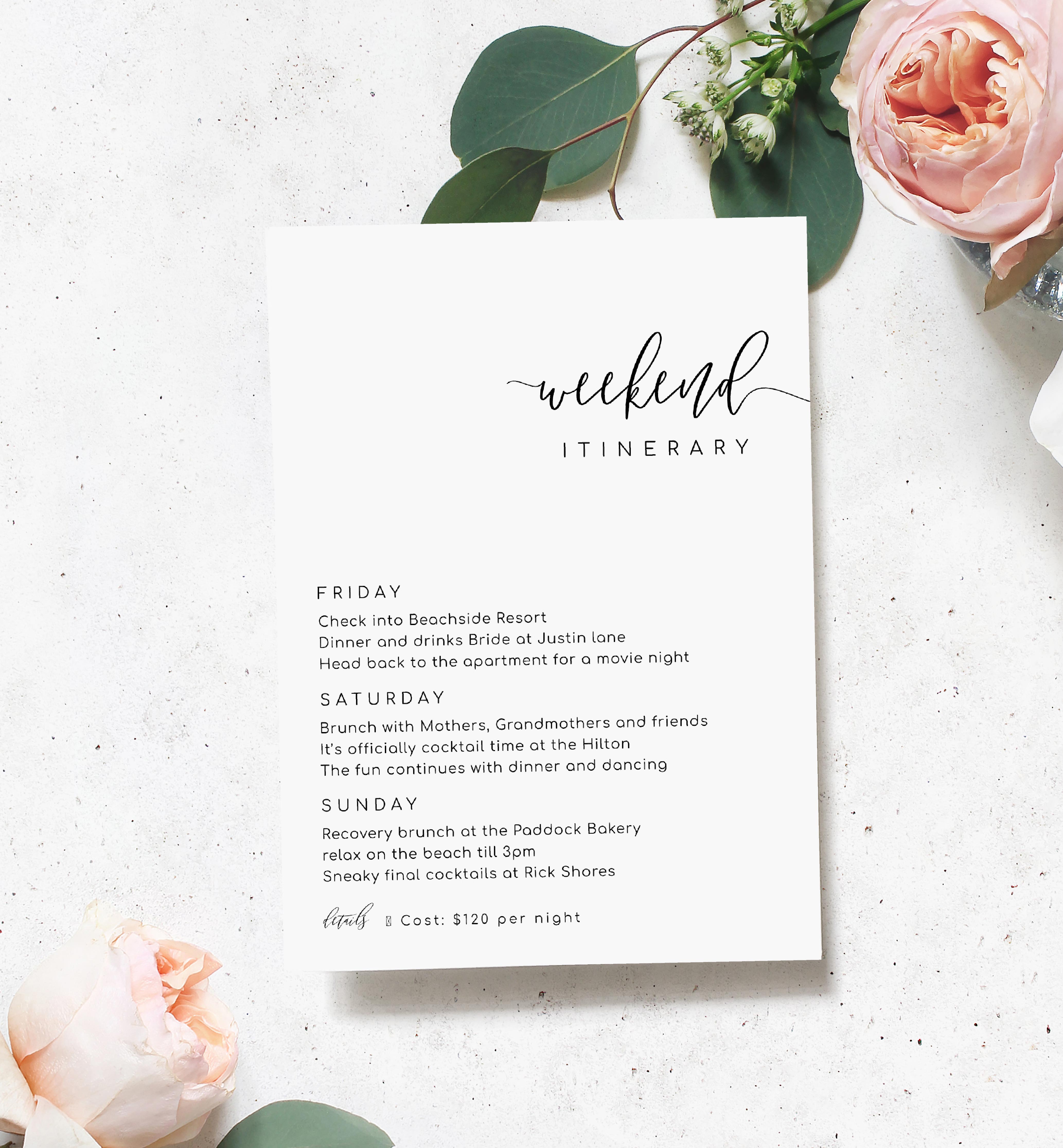 LUC-WHT-2-B484 - LUCAS SCRIPT - WHITE - WEEKEND ITINERARY design preview