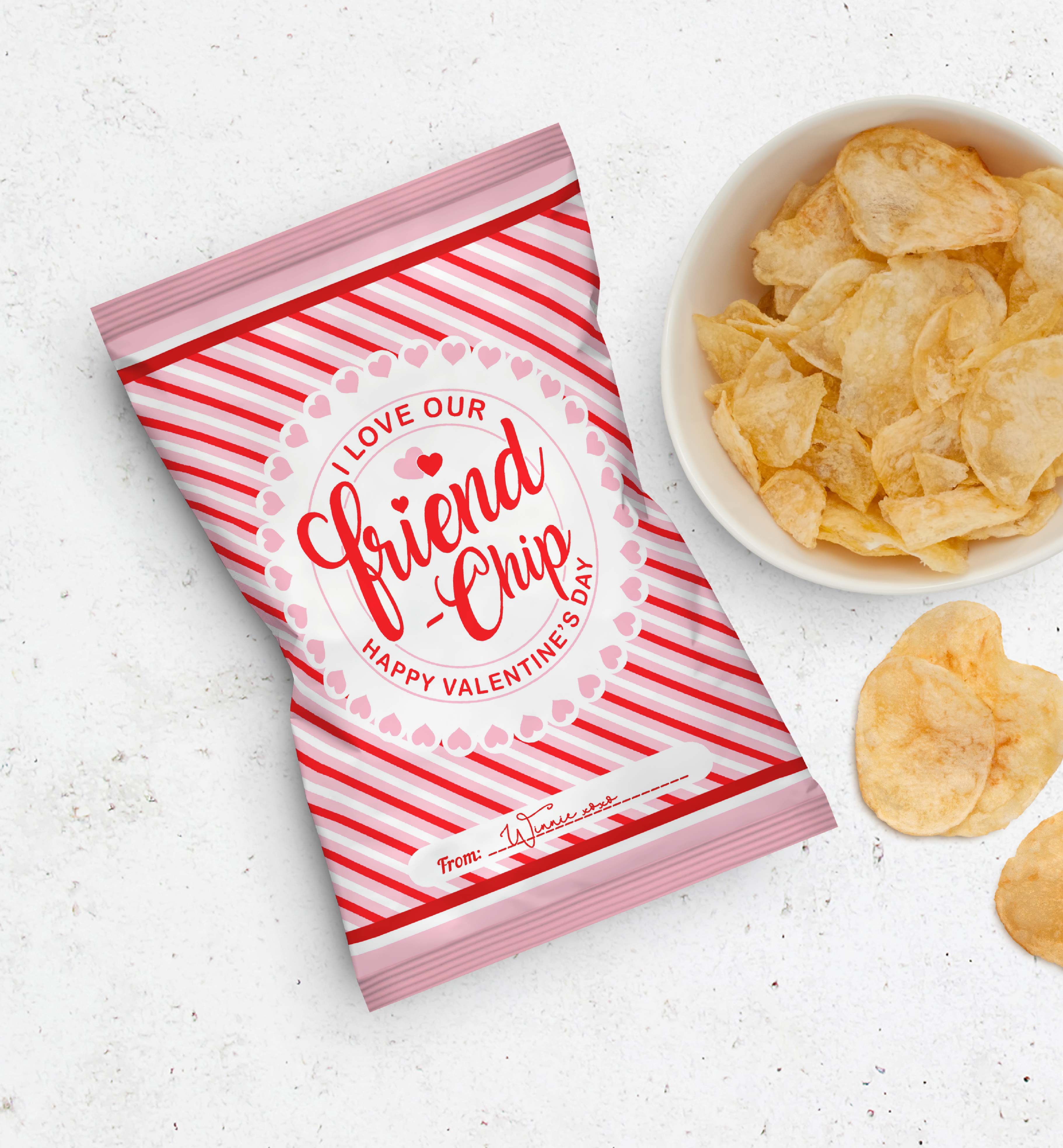 VAL-RPK-6-B3436 - VALENTINE - RED PINK - FRIEND-CHIP CHIP PACKET design preview