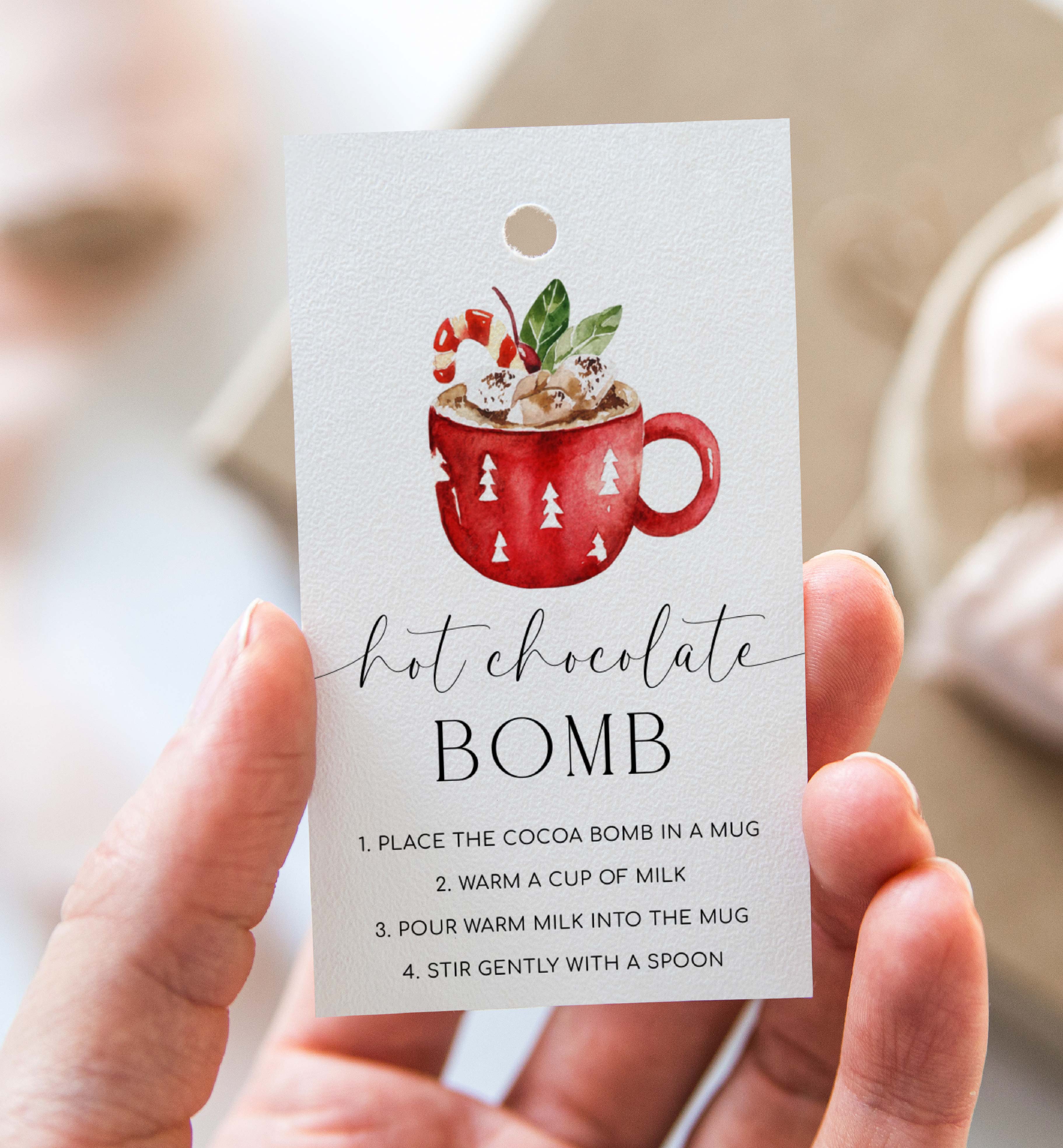 NUT-WHT-6-B3364 - NUTMEG NOEL - WHITE - HOT CHOCOLATE TAG design preview