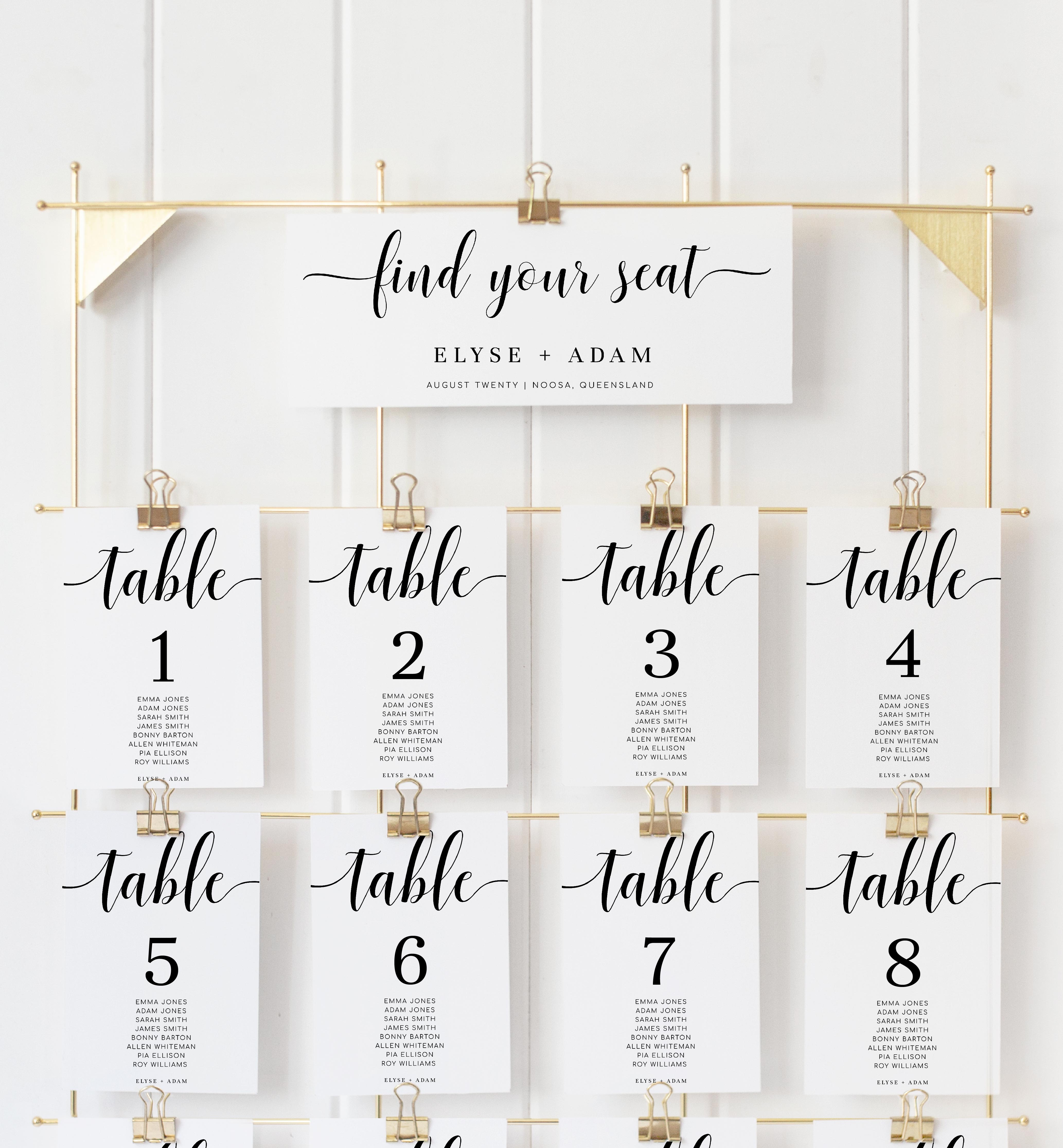 LEY-WHT-9-B045 - LEYTON SCRIPT - TABLES NUMBERS design preview