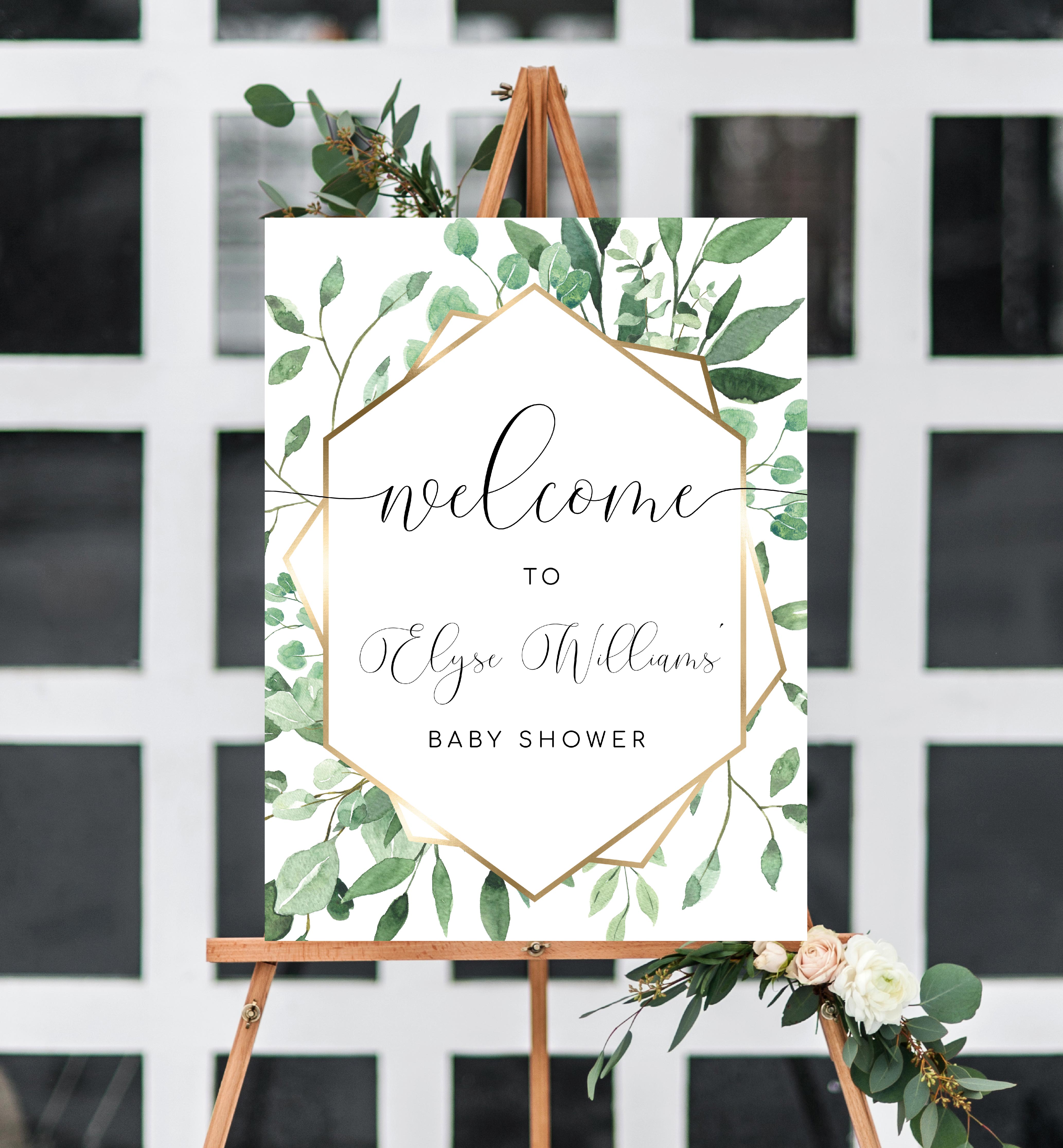 EVE-GRE-3-B624 - EVERLY - GREEN - WELCOME SIGN design preview