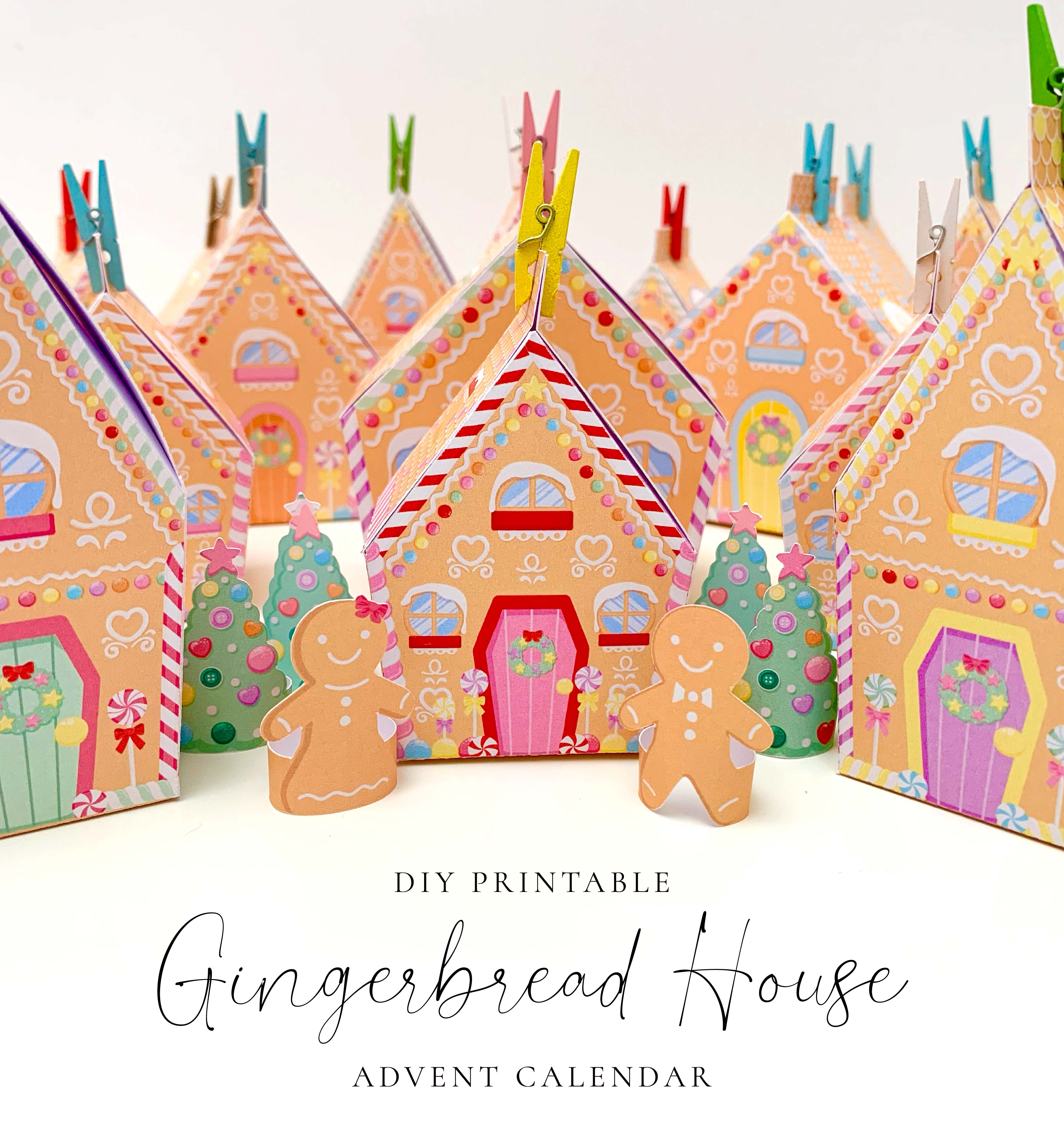 GBH-MLT-23-B2747 - GINGERBREAD HOUSE - MULTI - CHRISTMAS ADVENT CALENDAR design preview