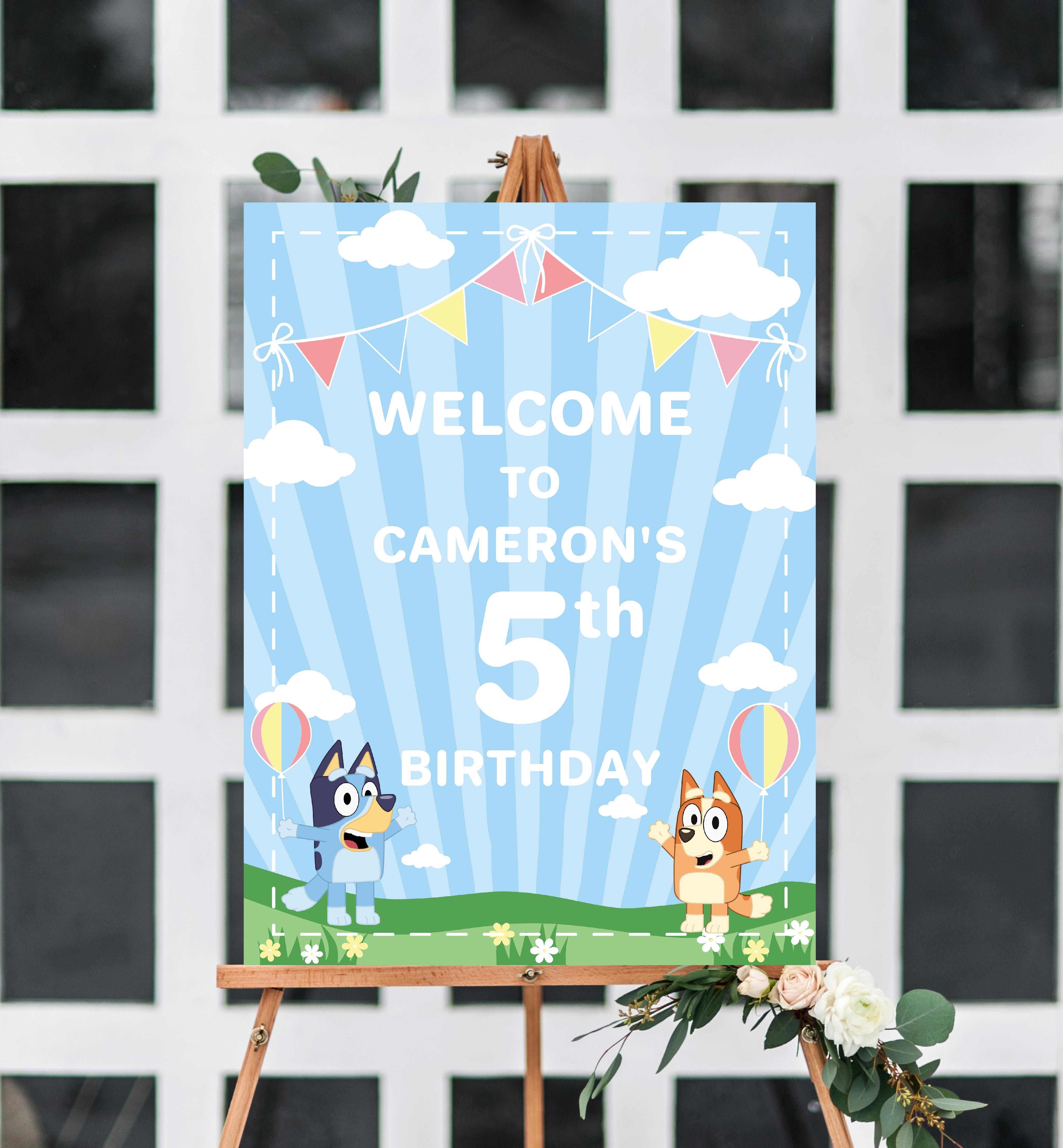 BLU-BLU-3-B1939 - BLUEY - BLUE - WELCOME SIGN design preview