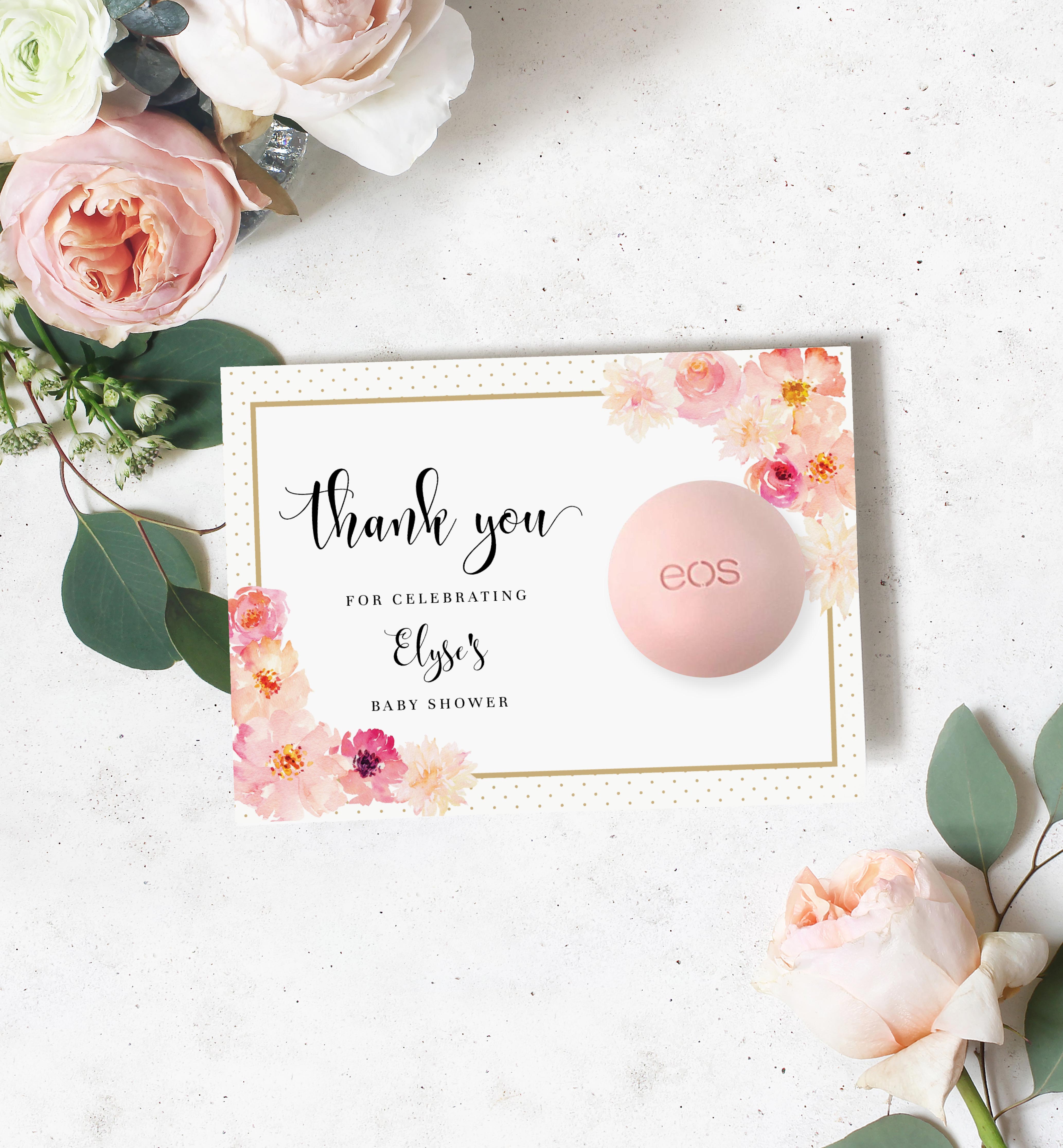 ABV-WHT-6-B1359 - ABBIEVILLE FLORAL - WHITE - LIP BALM FAVOUR CARD design preview