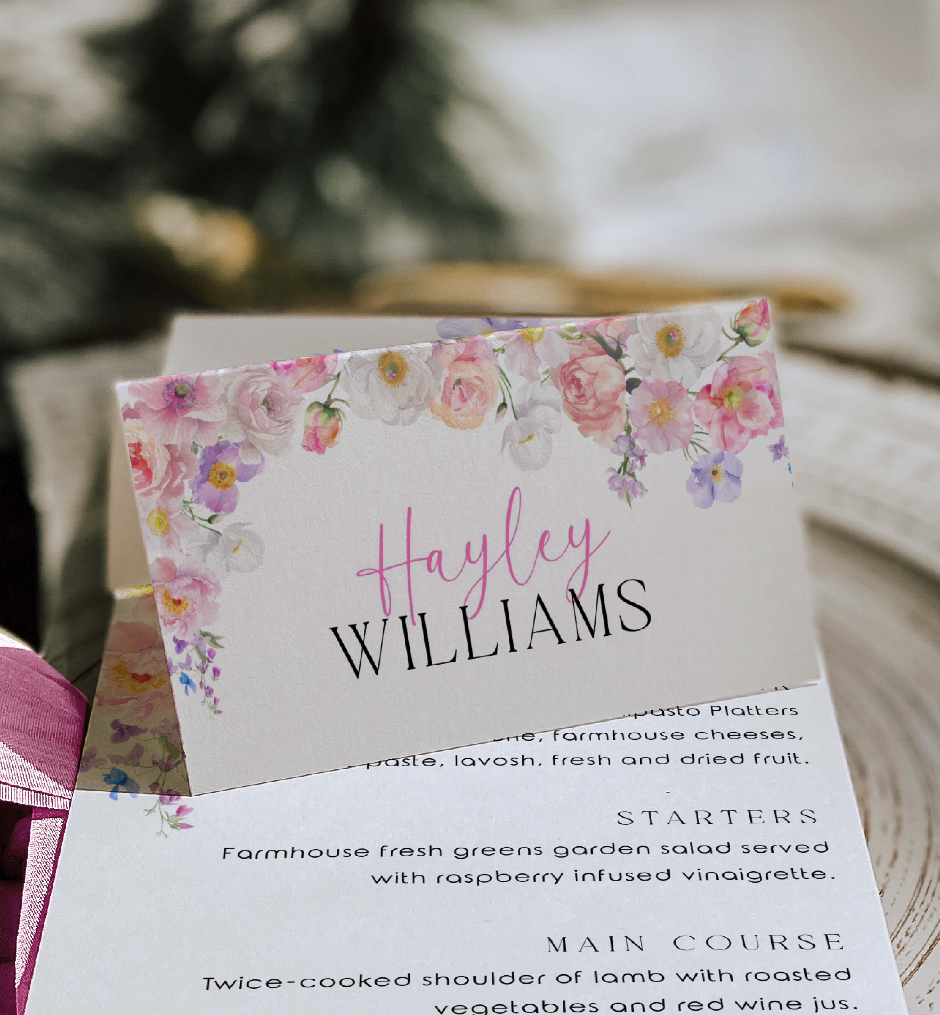 ELO-WHT-5-B3581 - ELOISE - WHITE - PLACE CARD design preview
