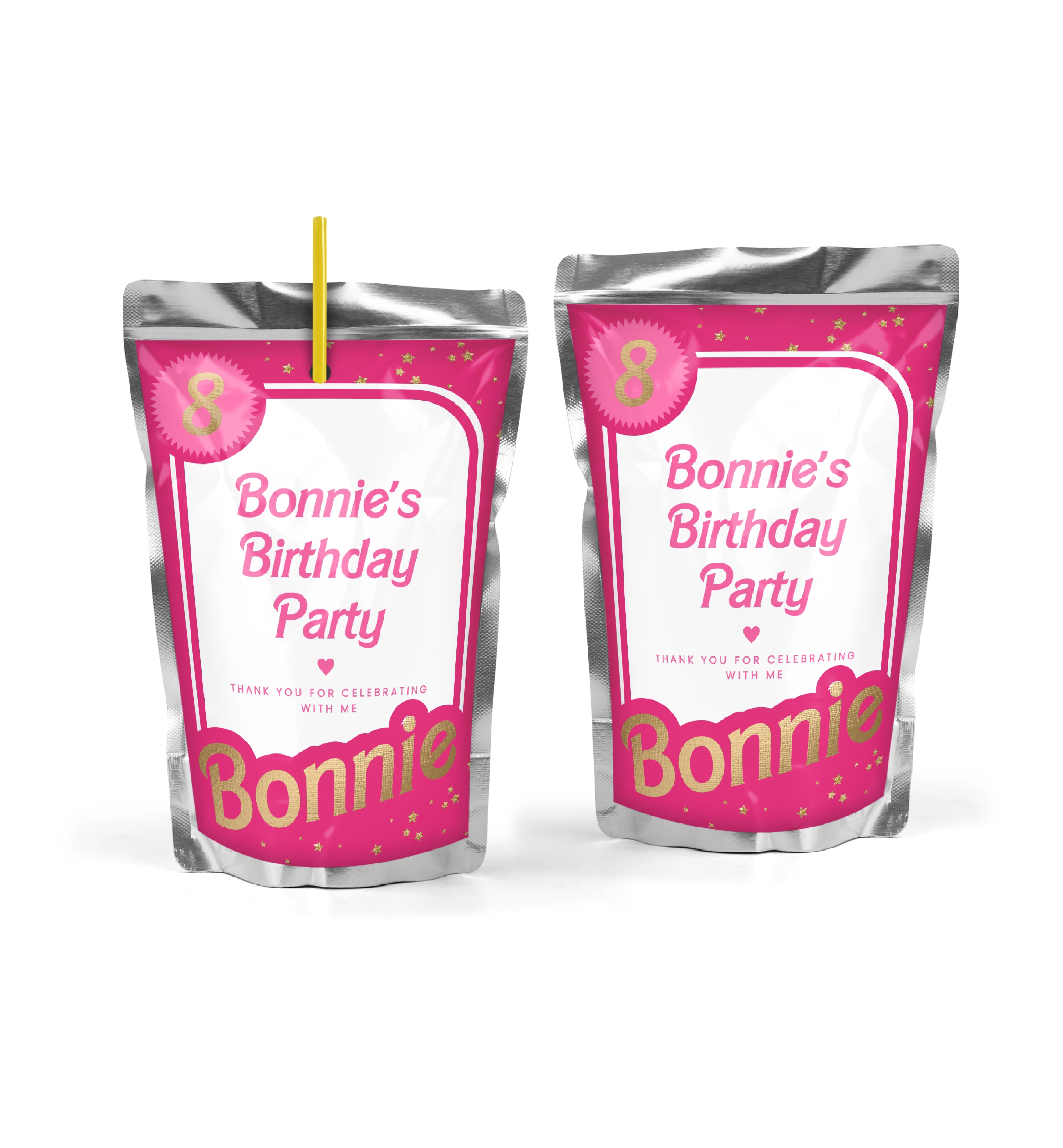BAR-HPK-6-B2583 - BARBIE - HOT PINK GOLD - CAPRI SUN POUCH LABEL design preview