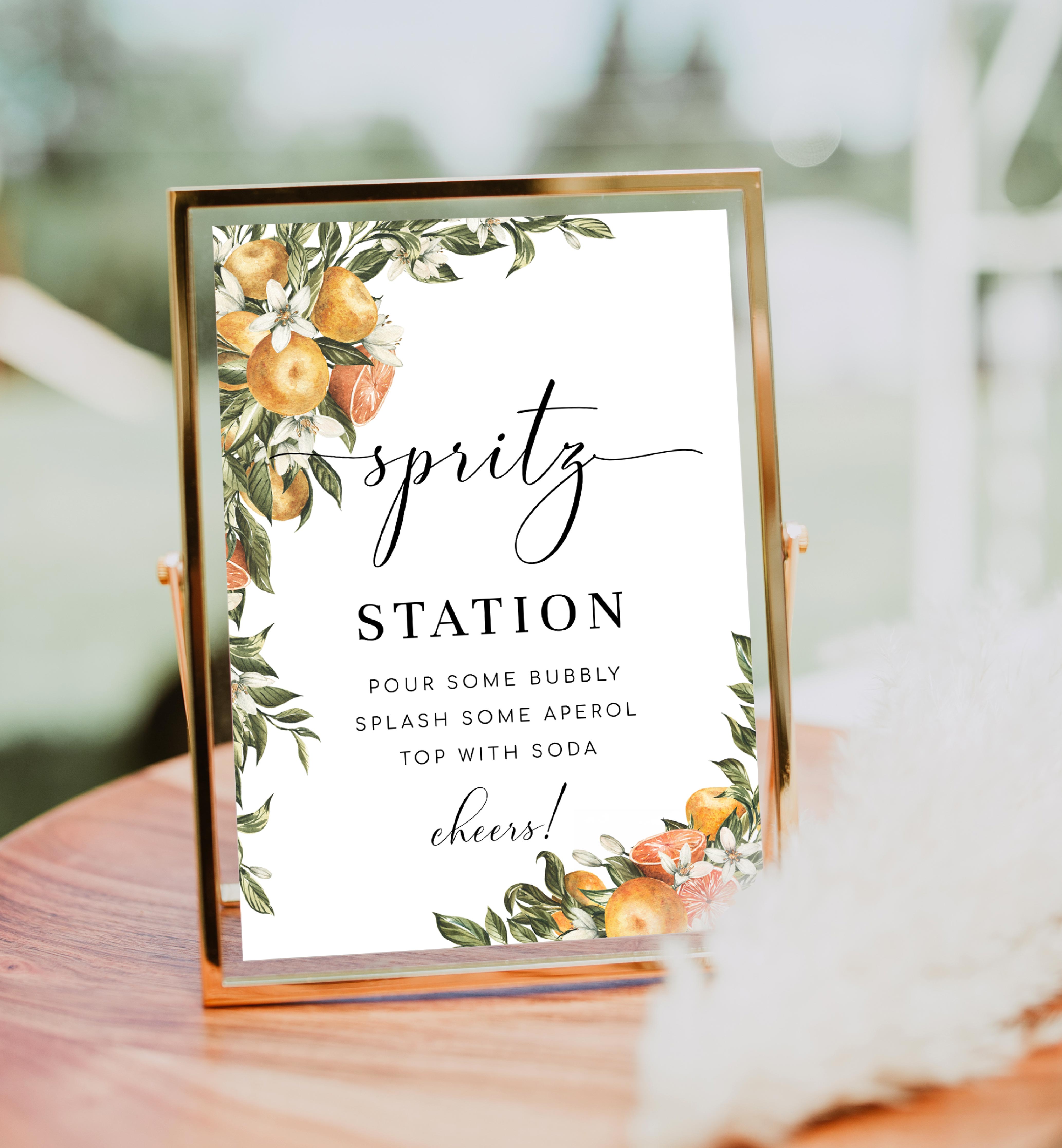 CLM-WHT-7-B2177 - CLEMENTINE - WHITE - SPRITZ STATION SIGN design preview