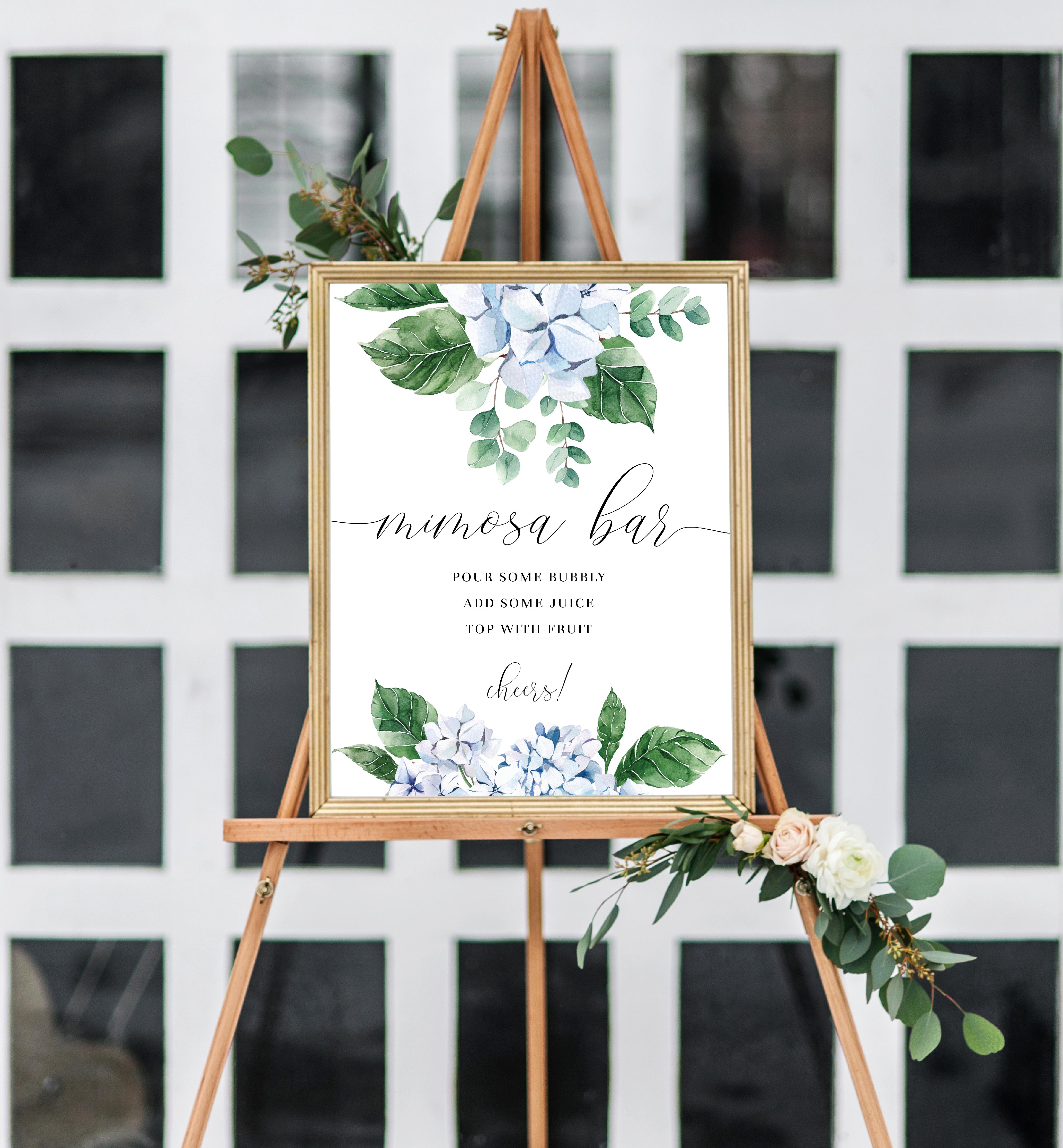FER-BLU-7-B1146 - FERRAS BLOSSOM - BLUE - MIMOSA BAR SIGN AND JUICE TAGS BUNDLE design preview