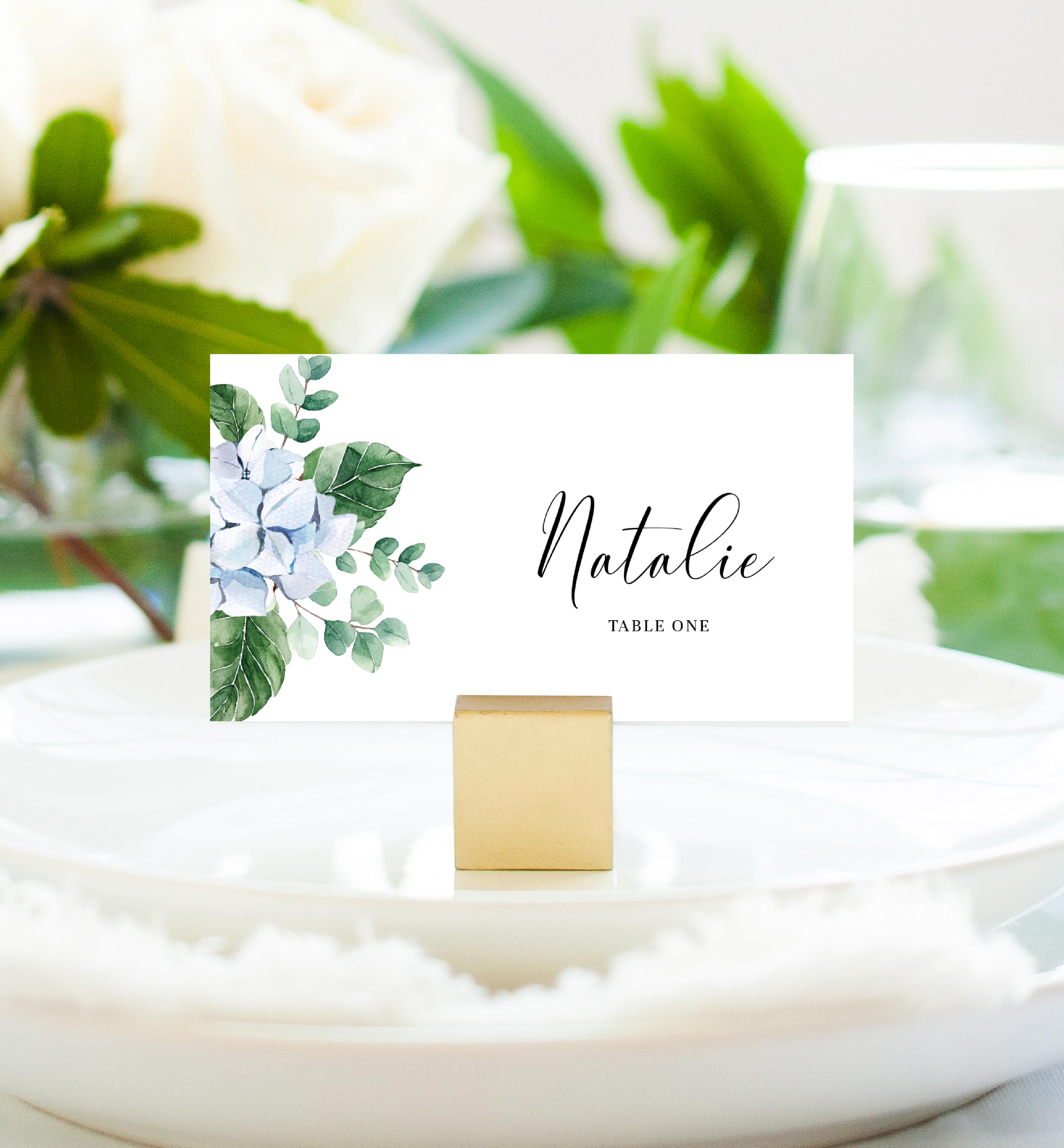 FER-BLU-5-B1010 - FERRAS BLOSSOM - BLUE - PLACE CARDS design preview