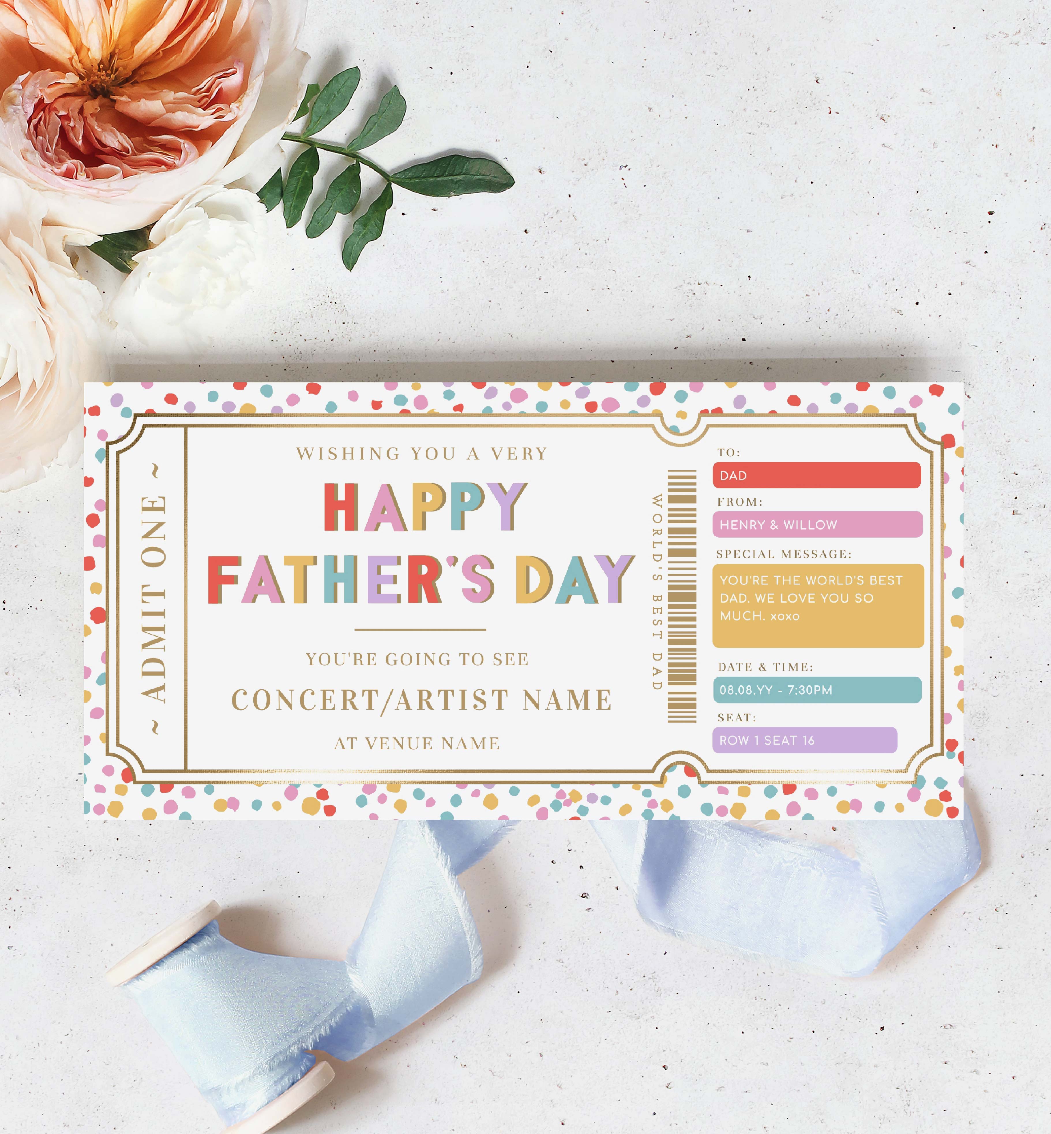 DOT-MLT-14-B3208 - DOT - MULTI - FATHER'S DAY CONCERT GIFT CERTIFICATE design preview