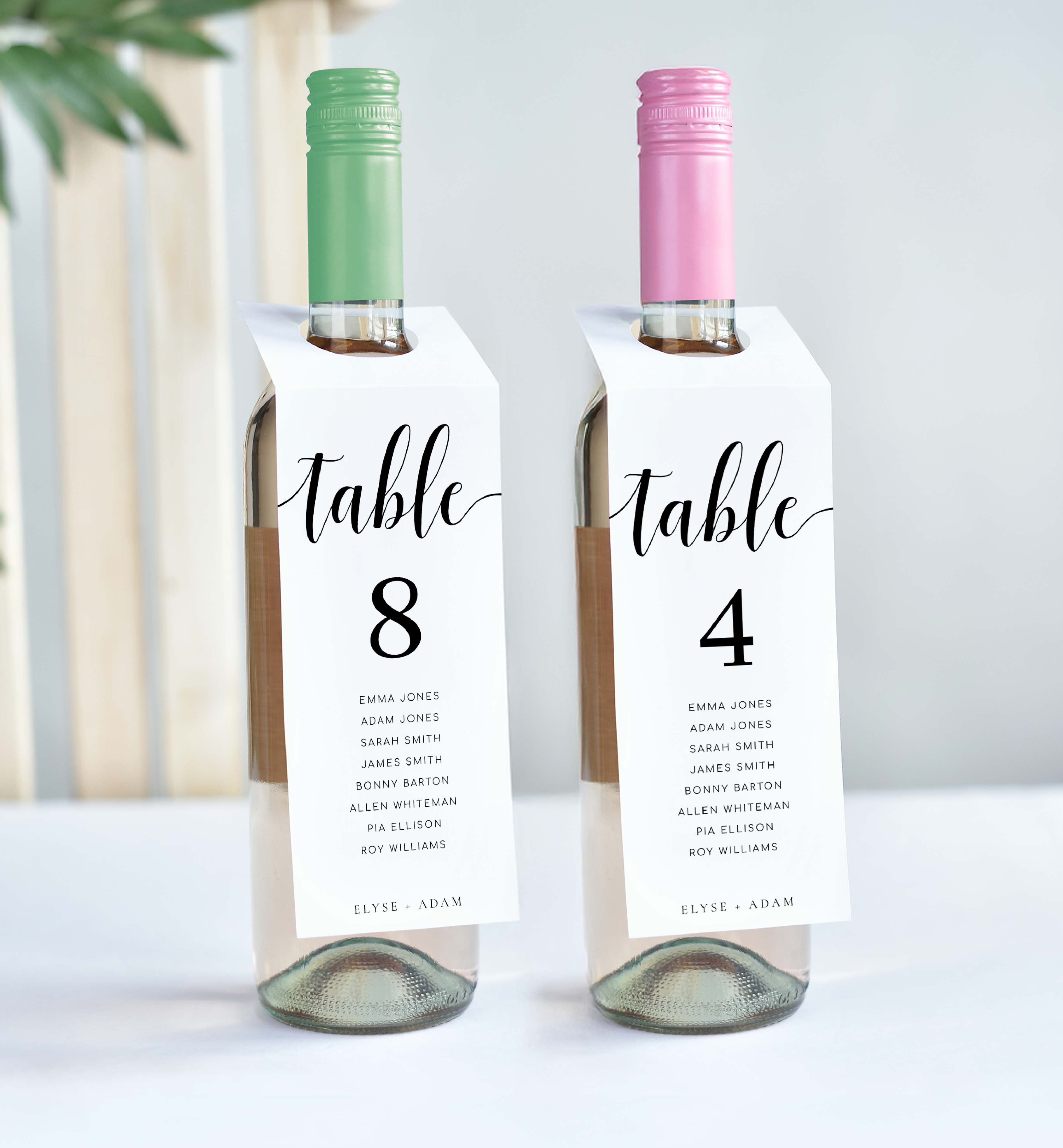 LEY-WHT-9-B3699 - LEYTON - WHITE - TABLE NUMBER WINE BOTTLE TAG design preview