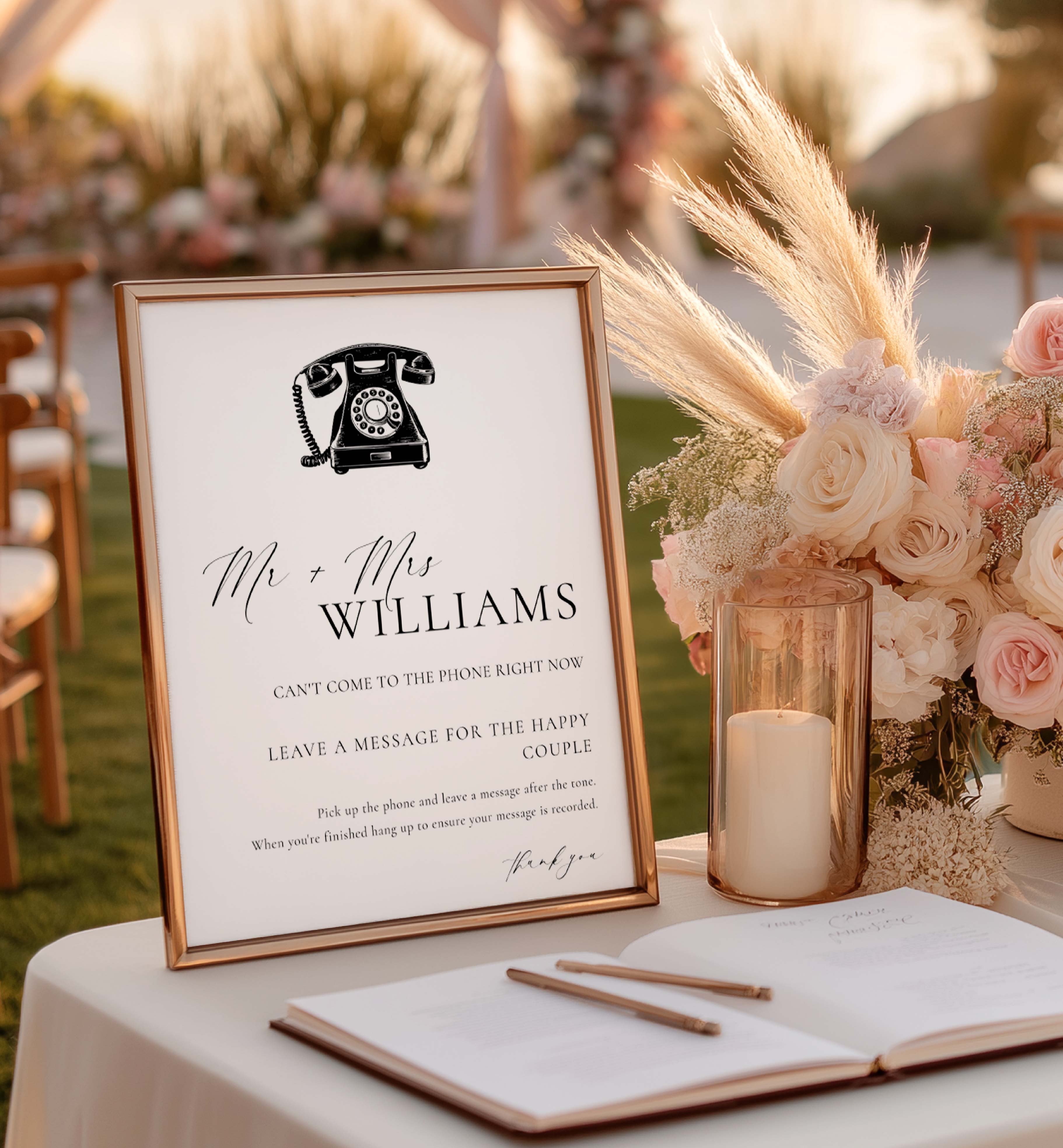 ELE-WHT-7-B3039 - ELLESMERE - WHITE - AUDIO GUESTBOOK SIGN design preview