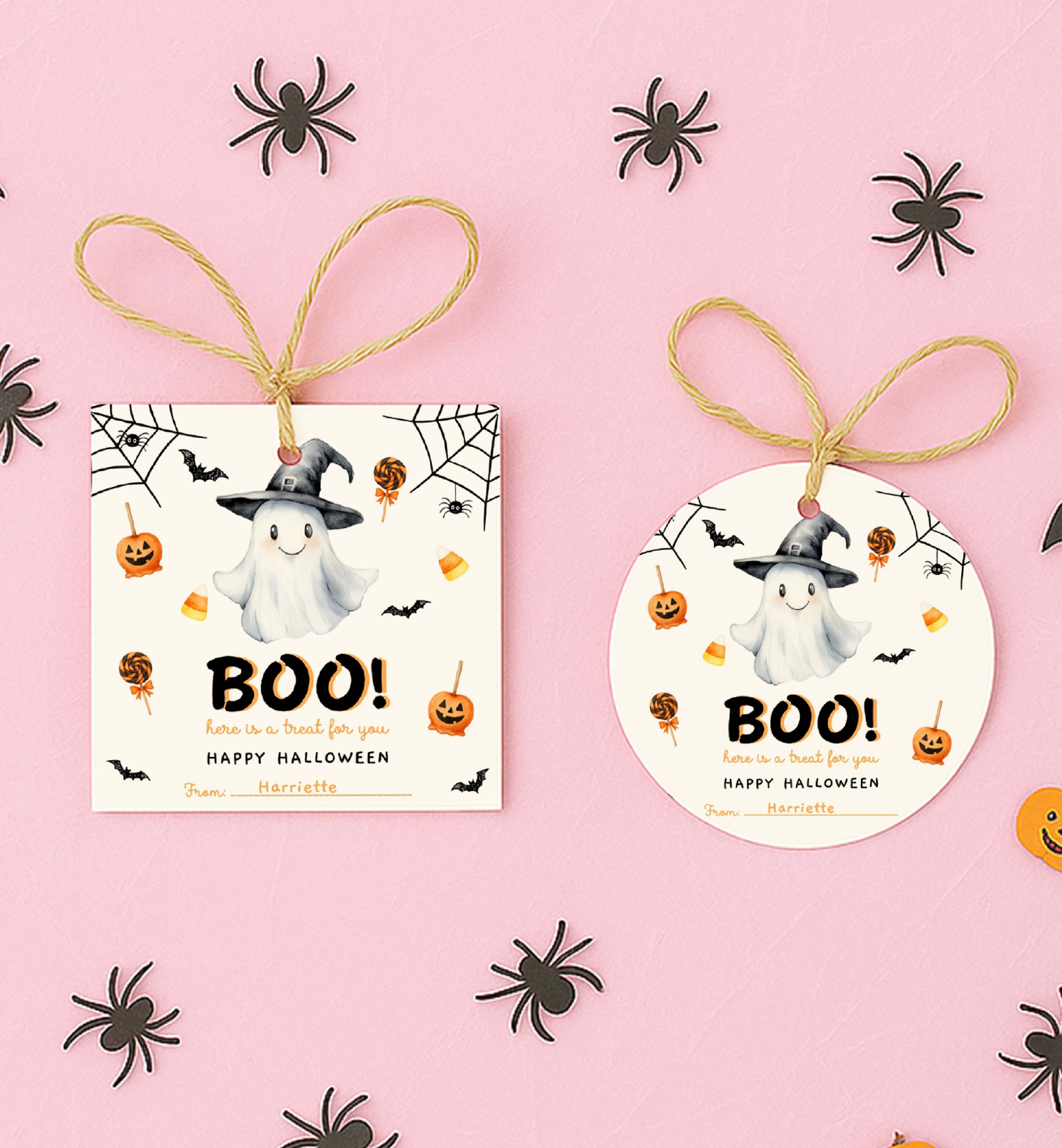 HAL-MLT-6-B3666 - HALLOWEEN - MULTI - BOO GHOST TAG design preview