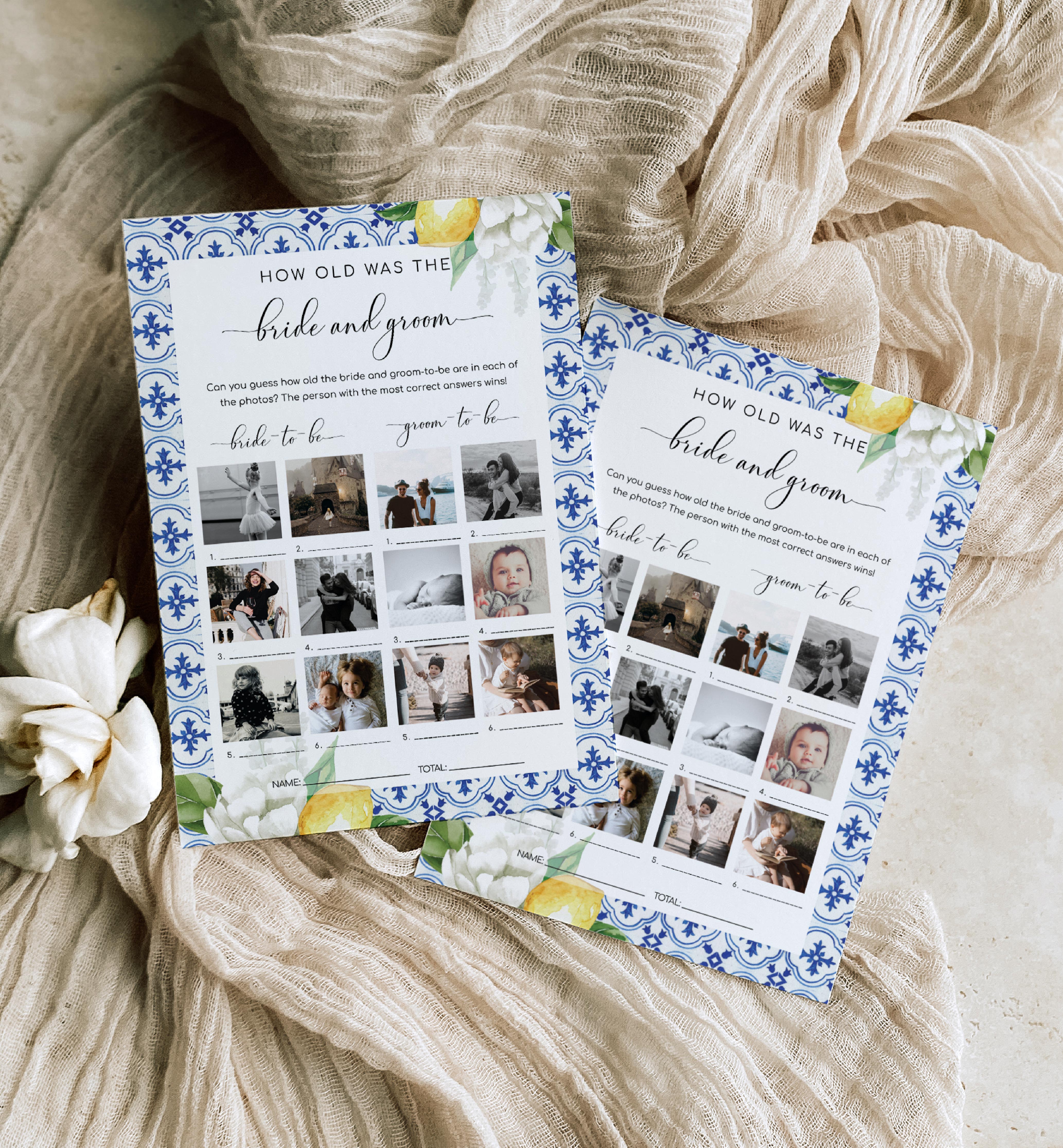 MED-BLU-10-B2317 - THE MED - LEMONS - HOW OLD WERE THE BRIDE AND GROOM PHOTO GAME design preview