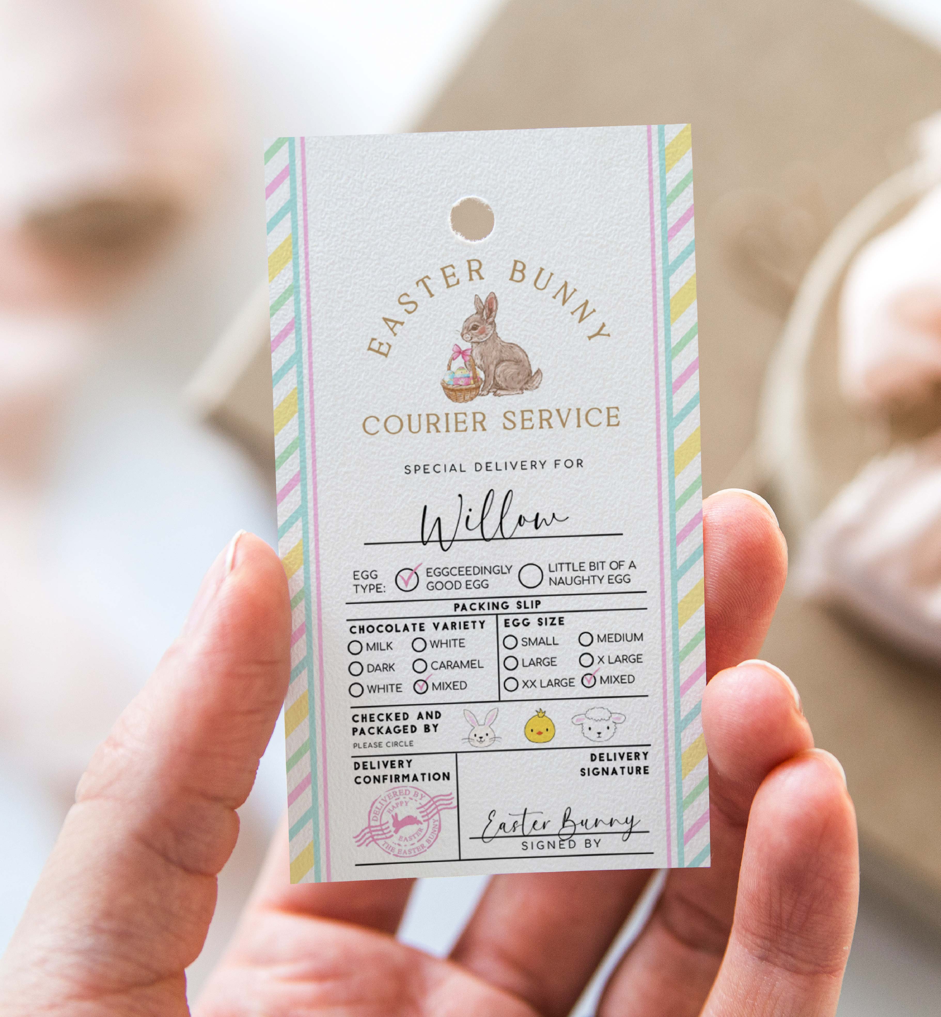 EAS-MLT-6-B3476 - EASTER - MULTI - EGG PACKING SLIP TAG design preview