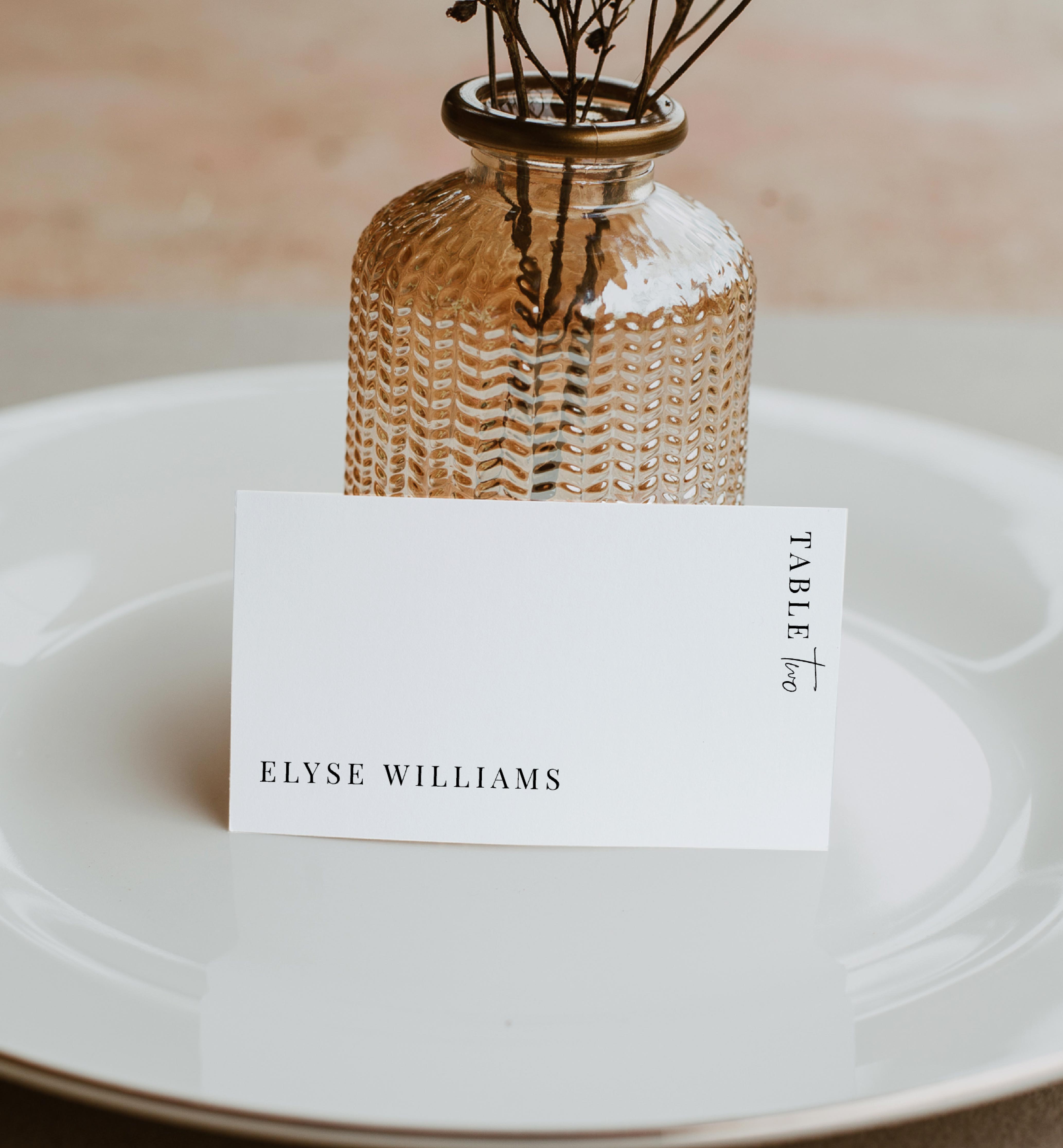 EST-WHT-5-B2188 - ESTELLE - WHITE - PLACE CARDS design preview