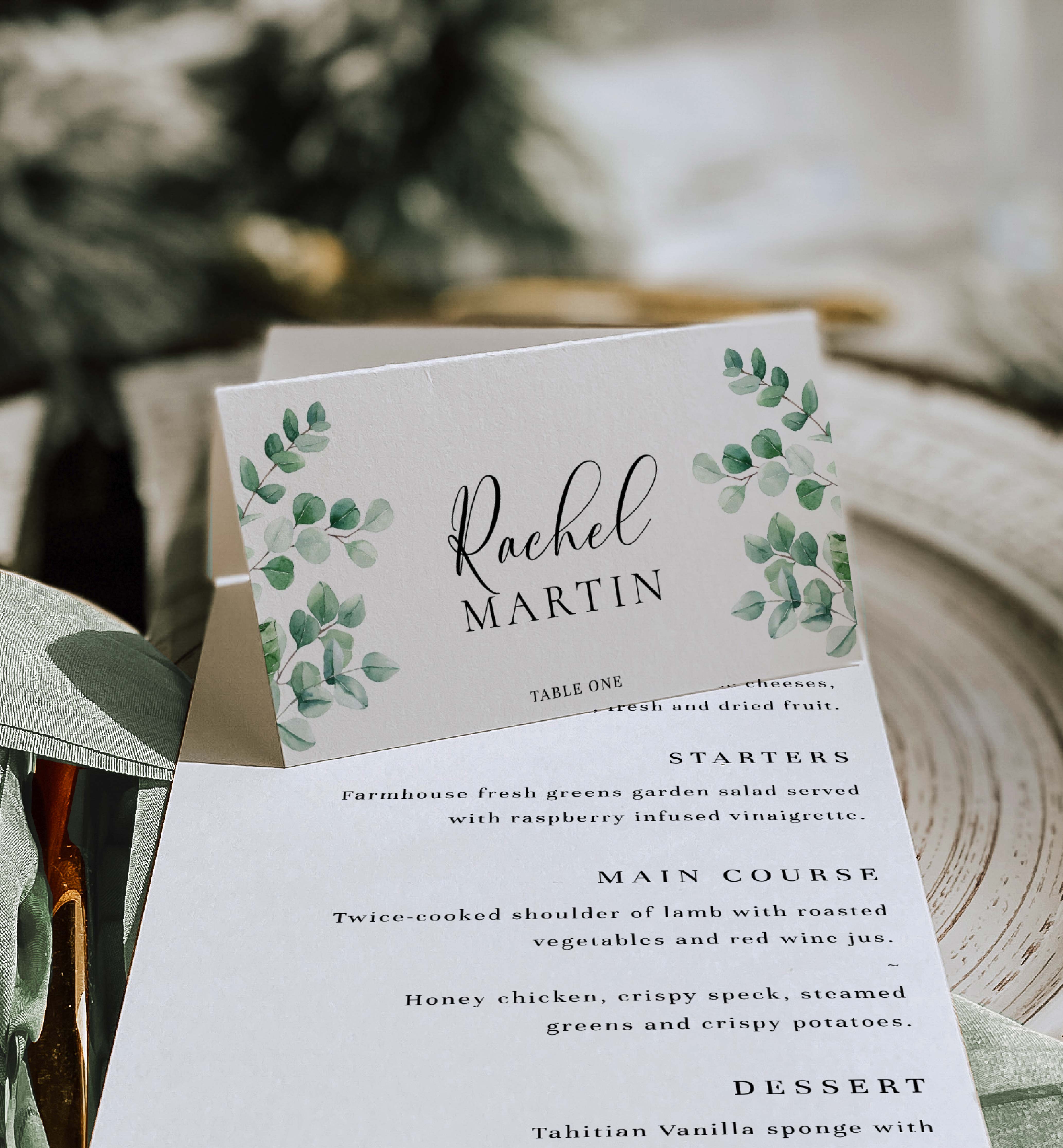 FER-GRE-5-B1010 - FERRAS - GREENERY - PLACE CARDS design preview