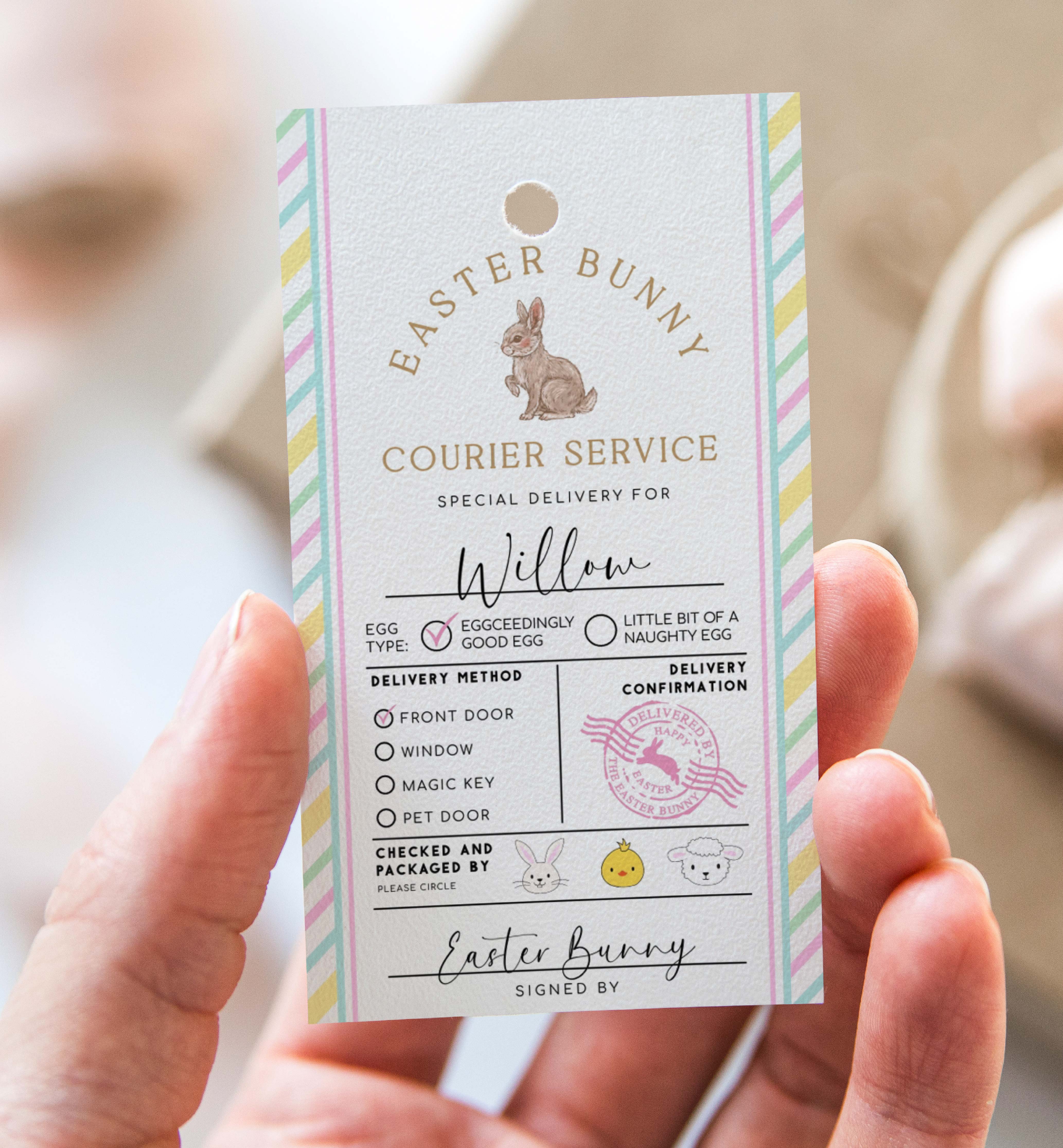 EAS-MLT-6-B3059 - EASTER - MULTI - SPECIAL DELIVERY TAG design preview