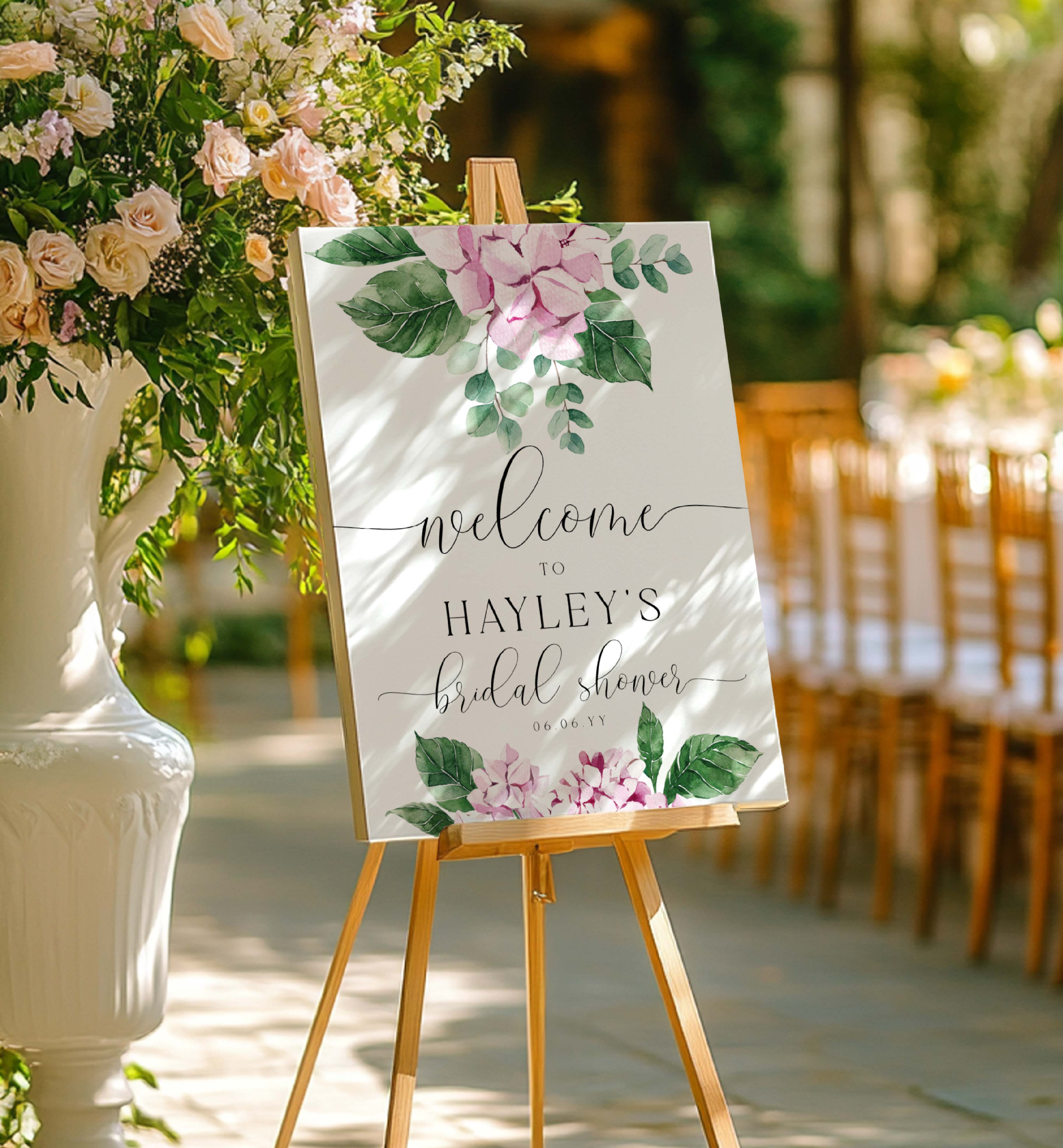 FER-PNK-3-B999 - FERRAS BLOSSOM - PINK - WELCOME SIGN design preview