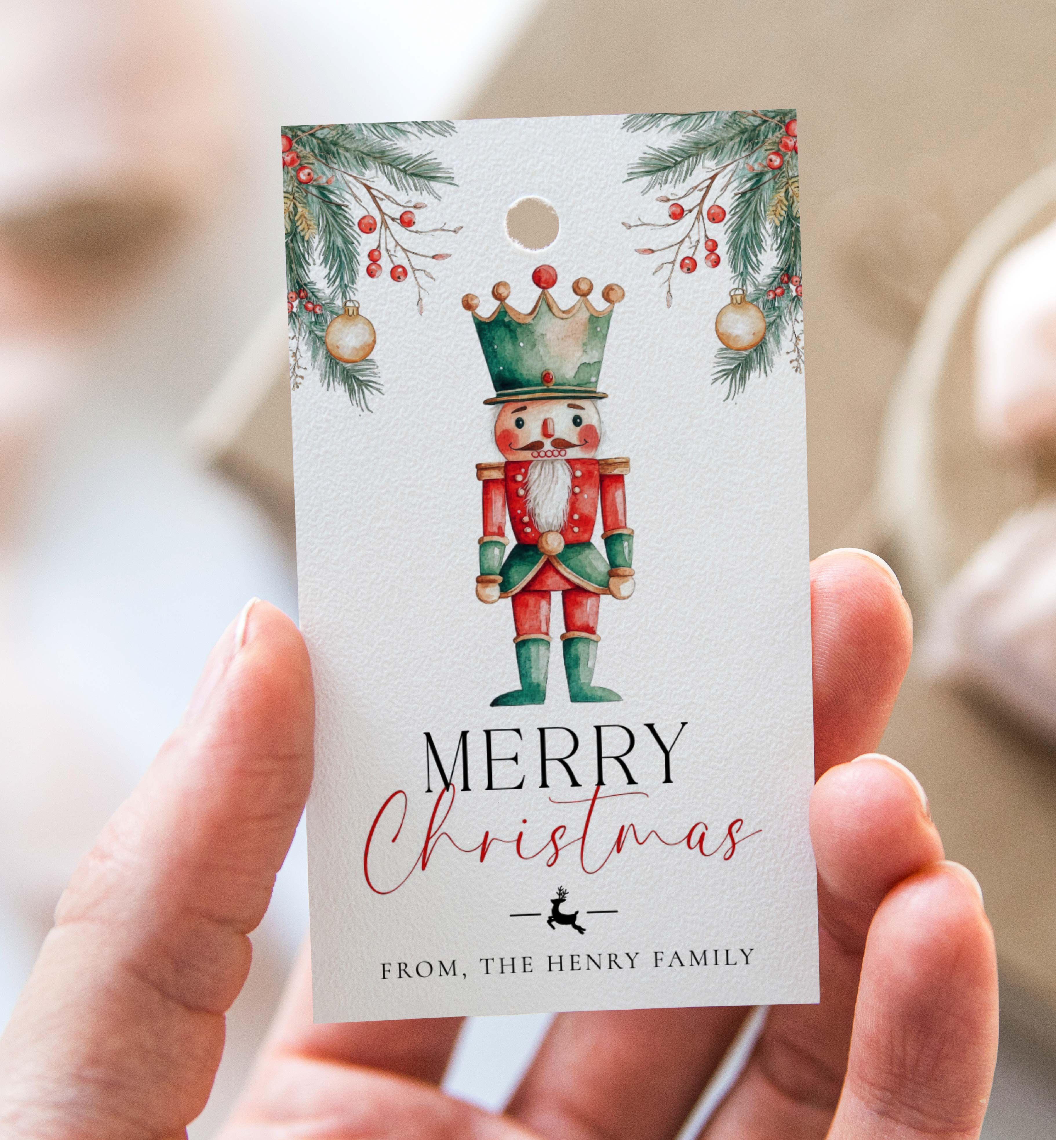 MCH-WHT-6-B3412 - MAGICAL CHRISTMAS - WHITE - NUTCRACKER CHRISTMAS TAG design preview