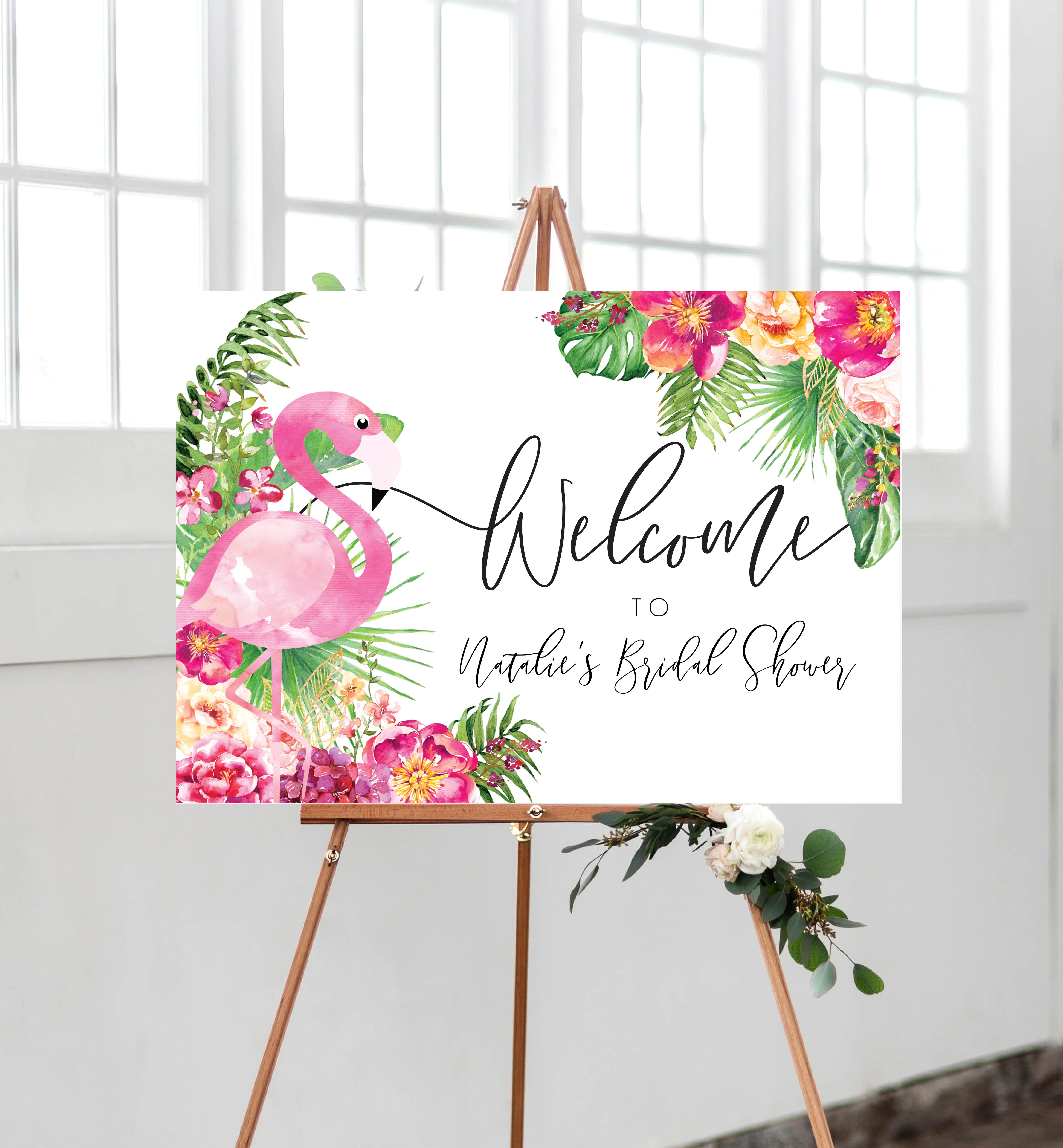 LAF-PNK-3-B354 - LAGUNA FLAMINGO - PINK - WELCOME SIGN design preview