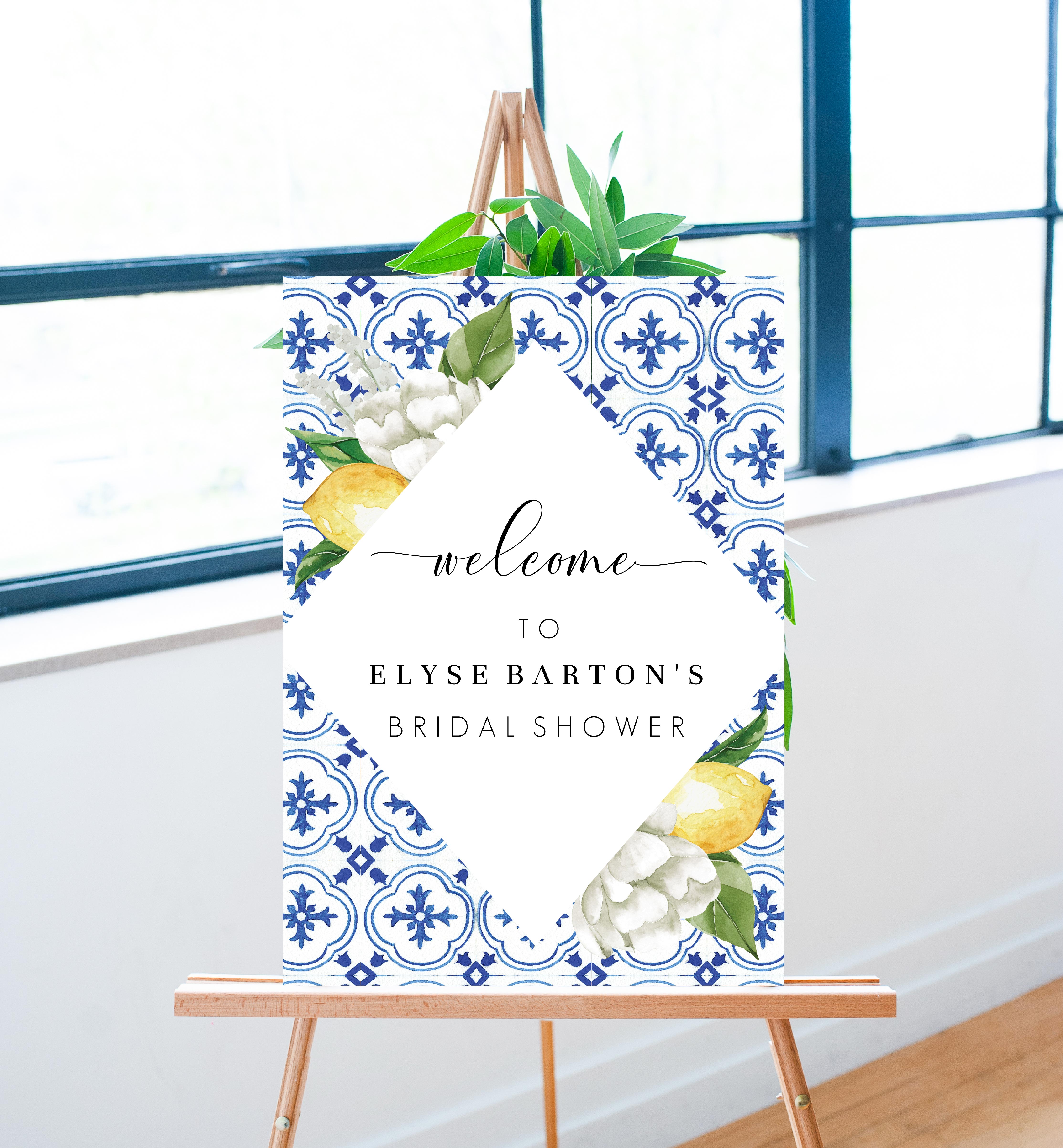 MED-BLU-3-B070 - THE MED LEMONS - WELCOME SIGN design preview