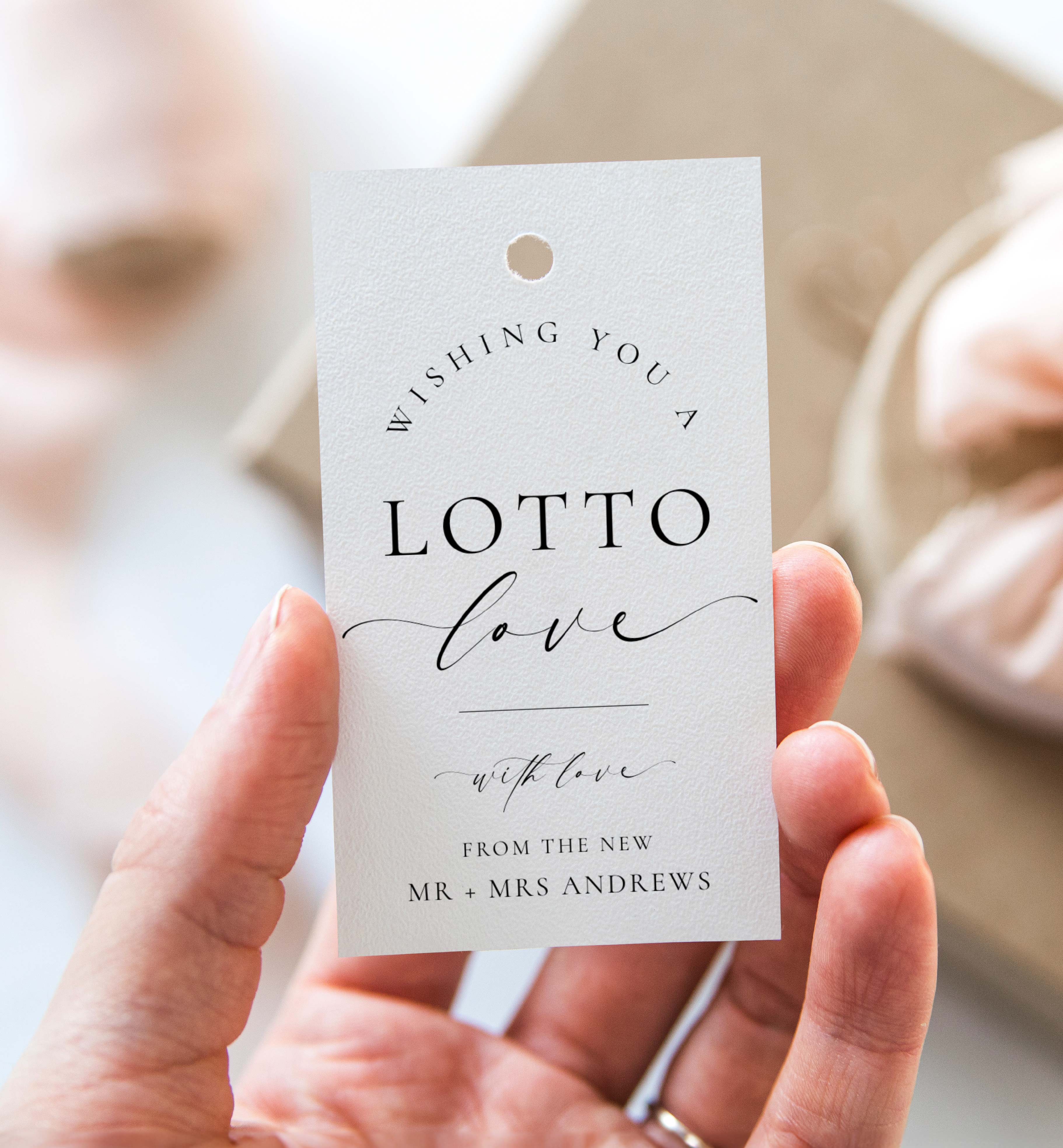 ELE-WHT-6-B3239 - ELLESMERE - WHITE - LOTTO LOVE TAG design preview