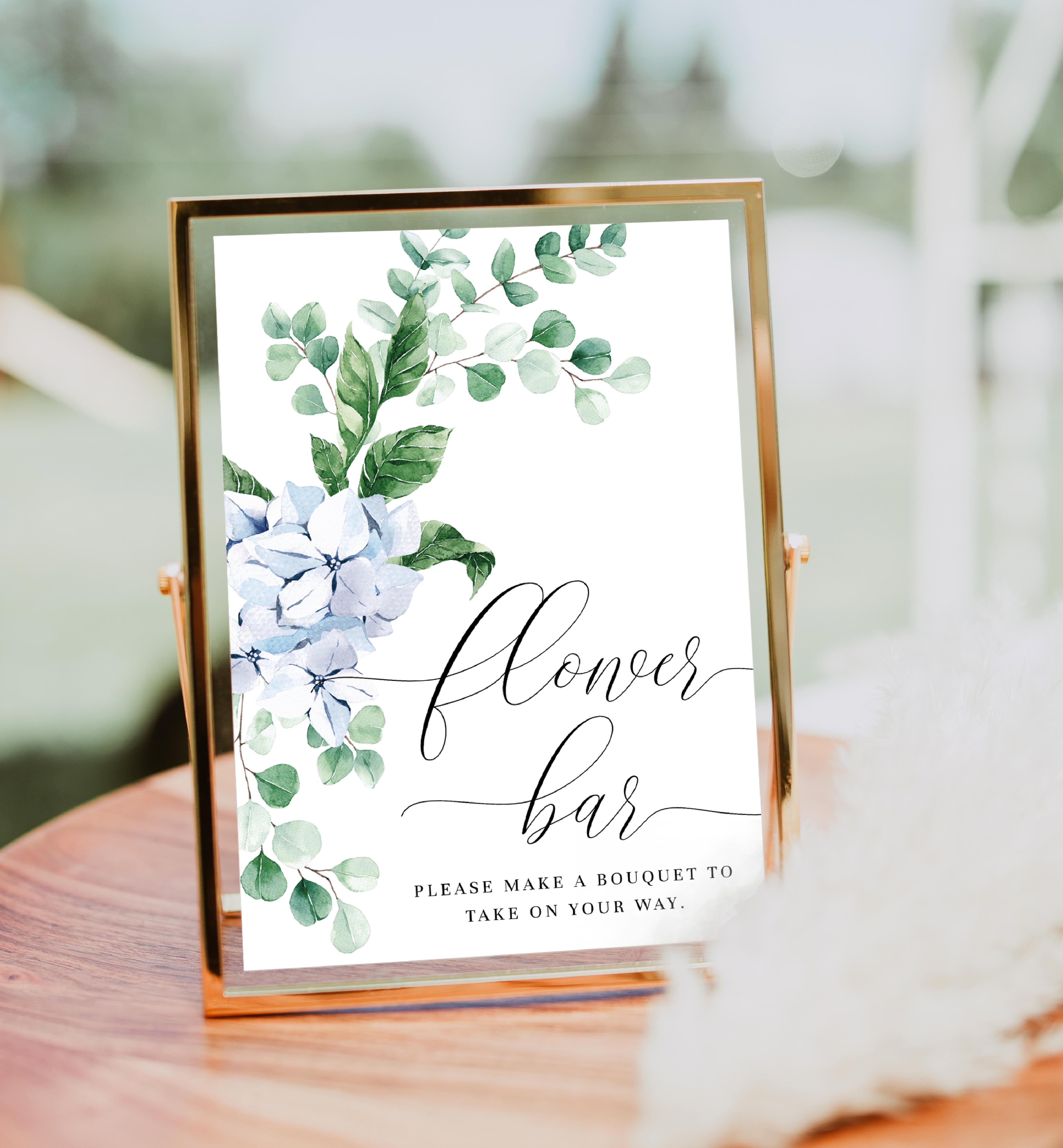 FER-BLU-7-B1946 - FERRAS BLOSSOM - BLUE - FLOWER BAR SIGN design preview