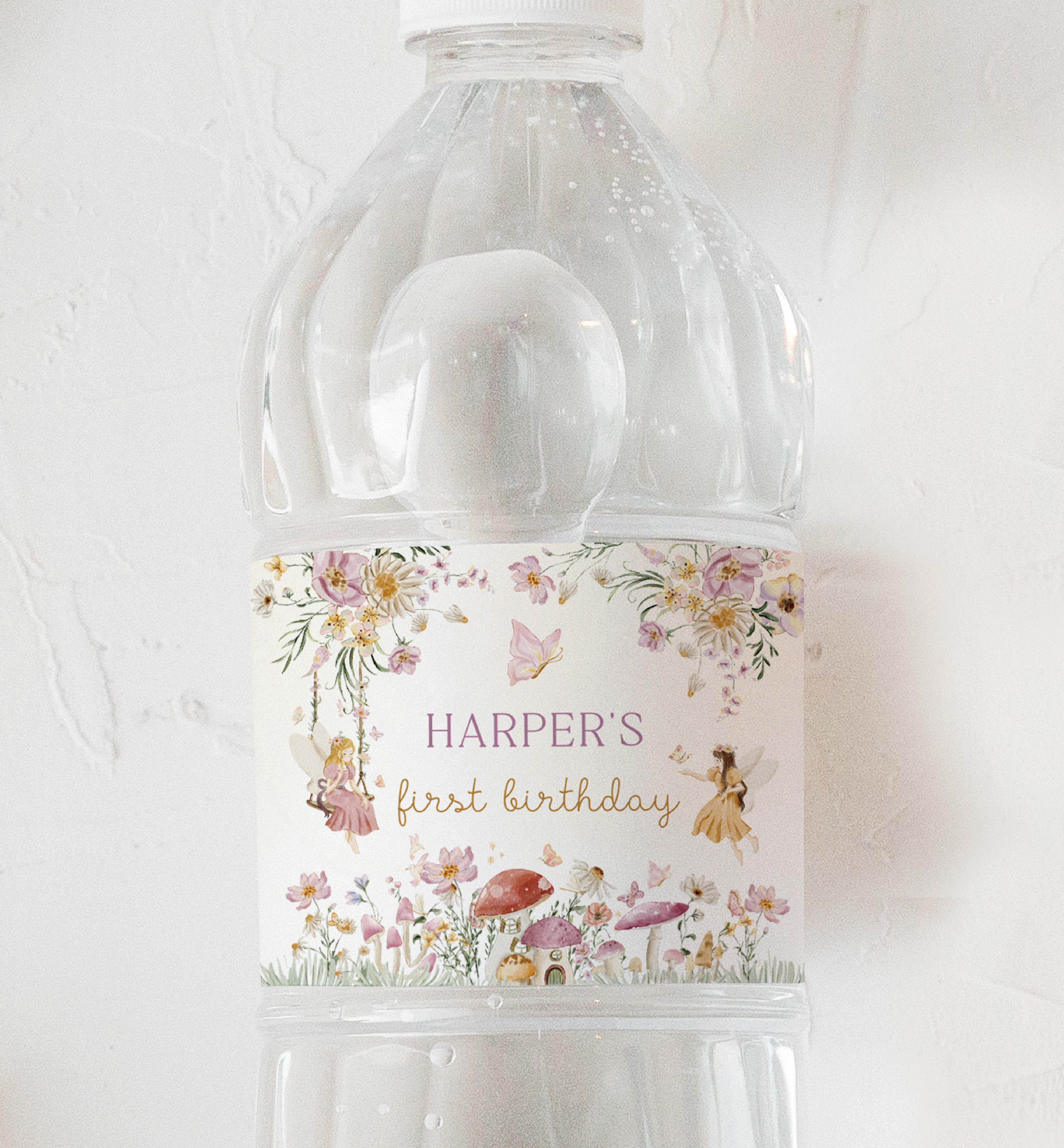 FAR-MLT-6-B2995 - FAIRY - MULTI - WATER BOTTLE LABEL design preview