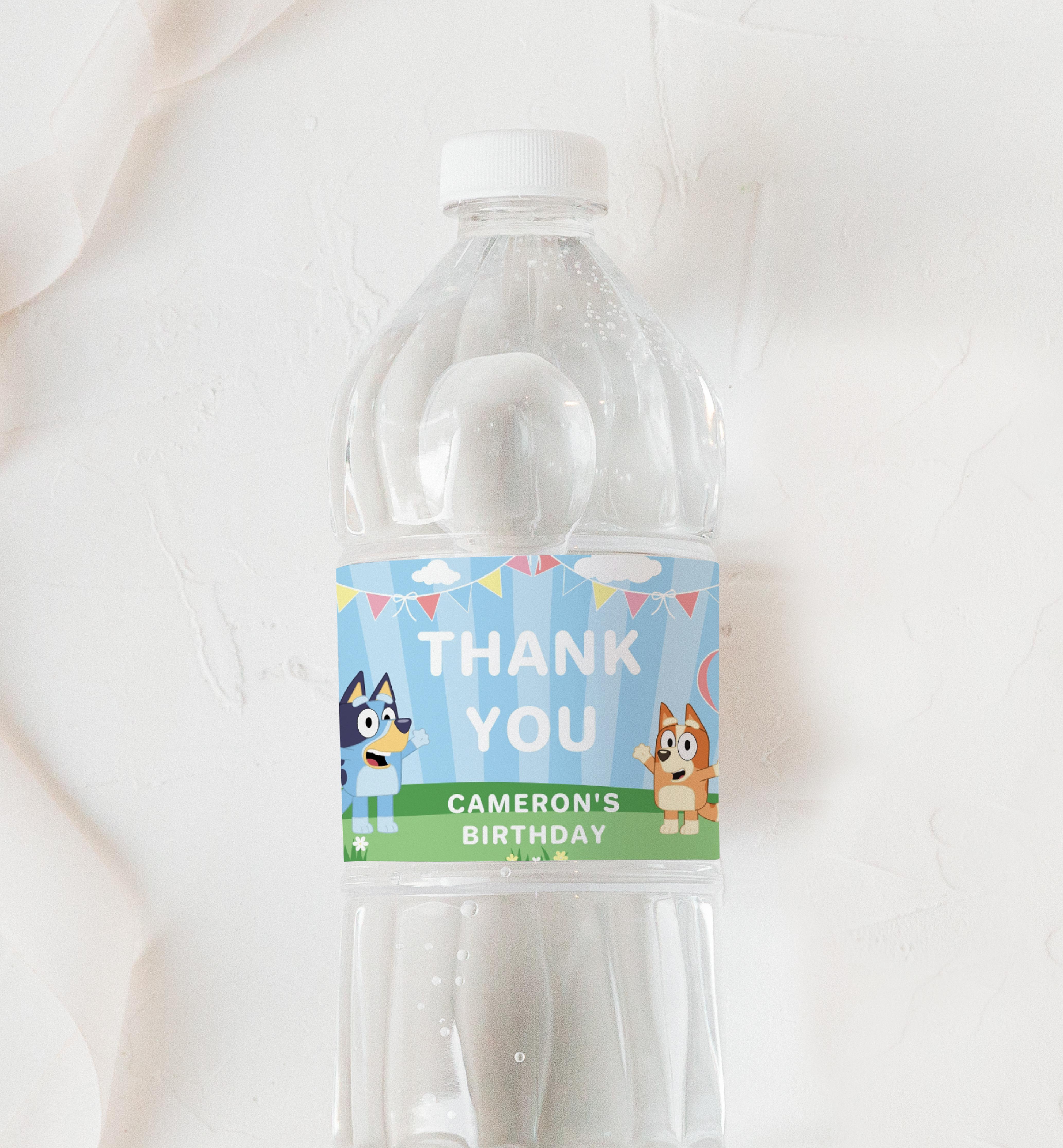 BLU-BLU-6-B1589 - BLUEY - BLUE - WATER BOTTLE LABEL design preview