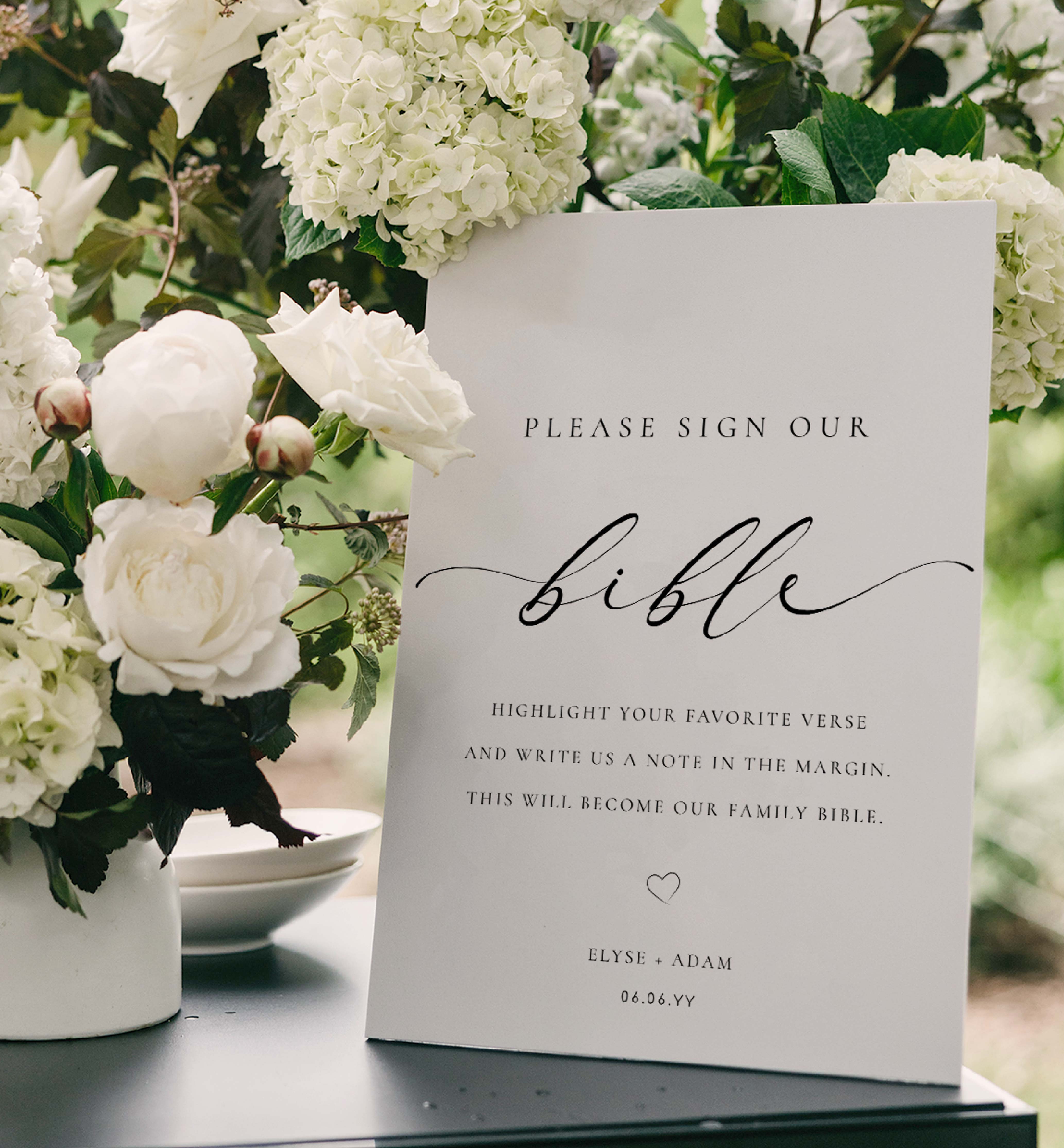 ELE-WHT-7-B2969 - ELLESMERE - WHITE - SIGN OUR BIBLE SIGN design preview