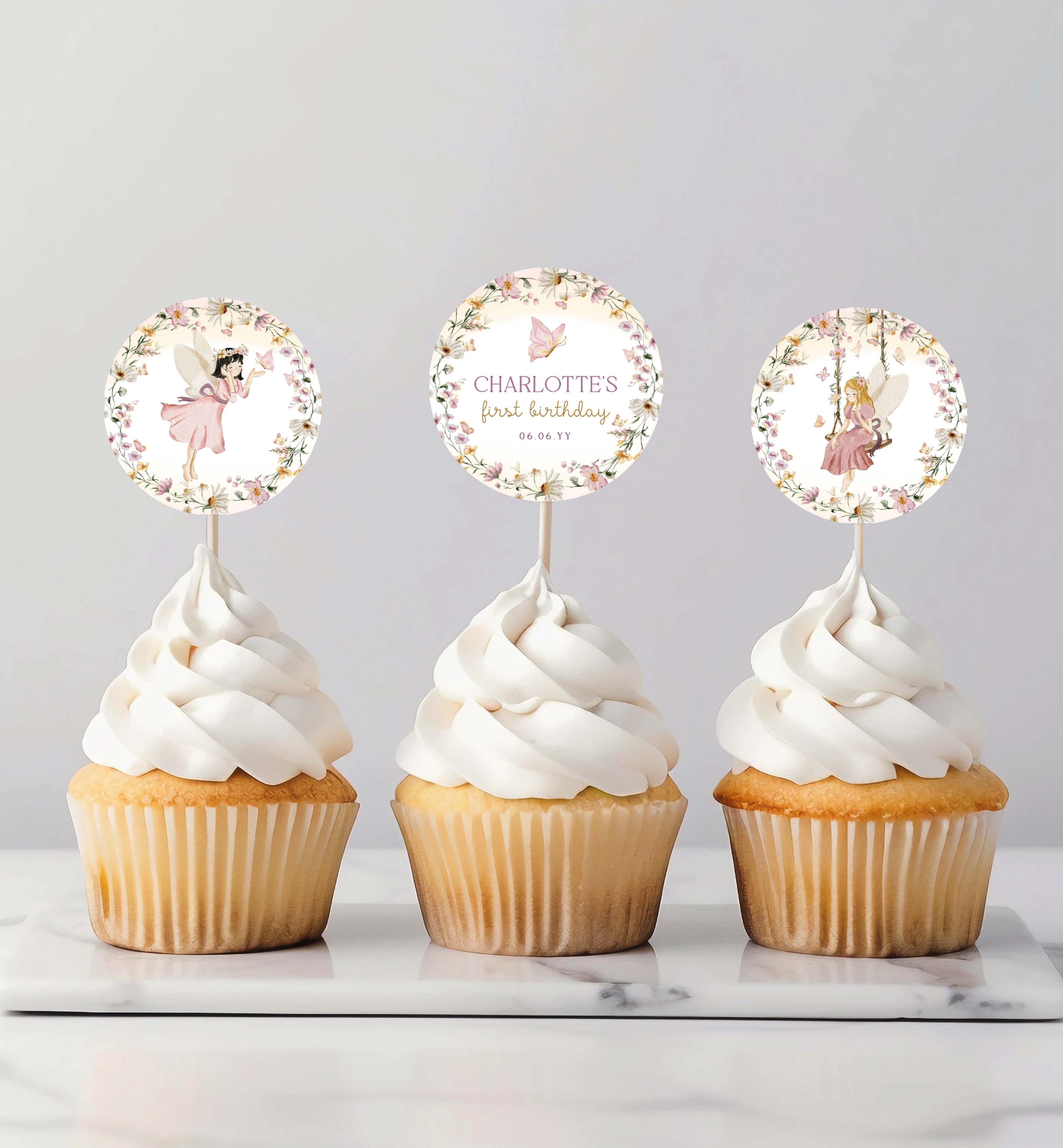 FAR-MLT-6-B2991 - FAIRY - MULTI - CUPCAKE TOPPER design preview