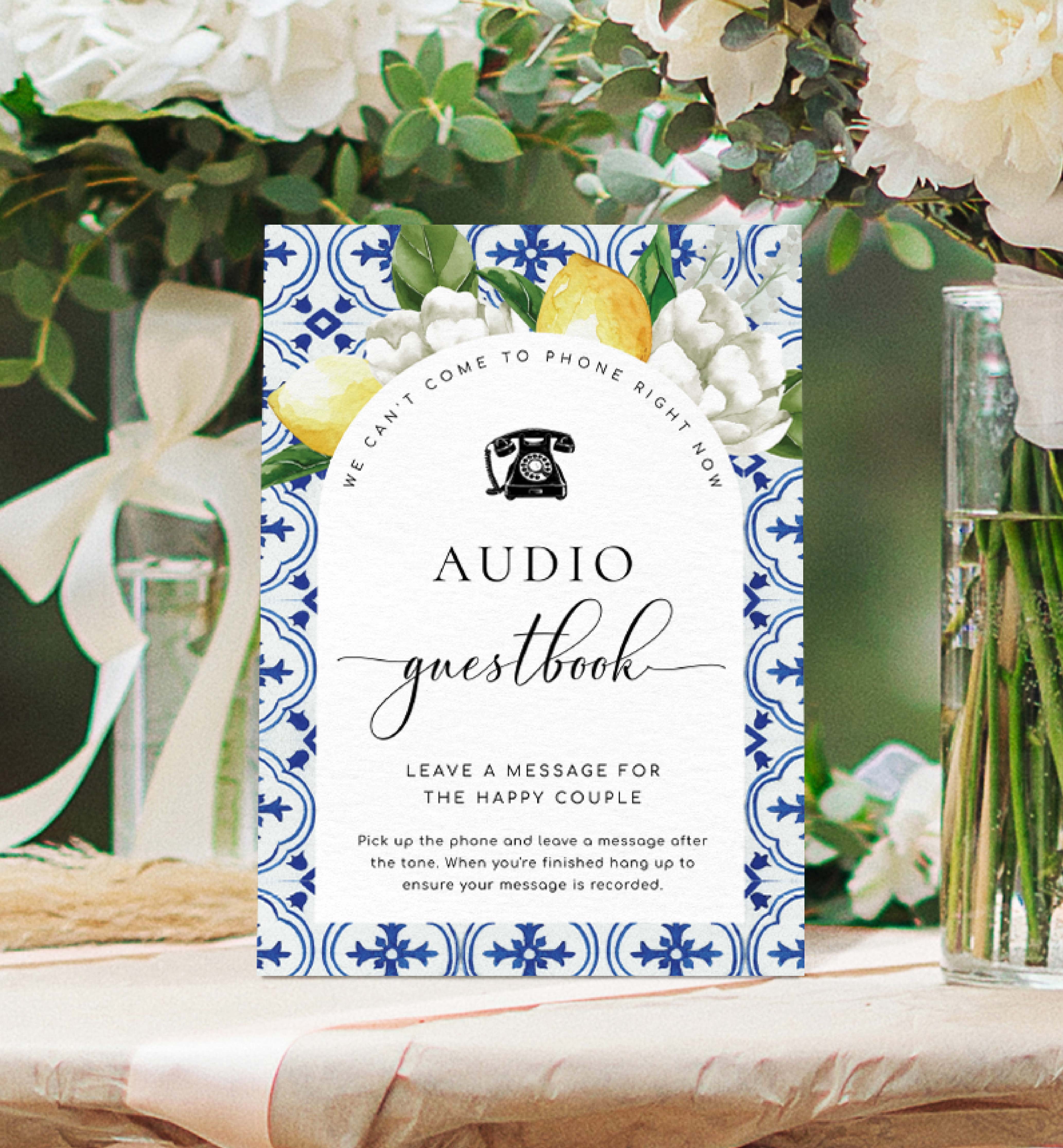 MED-BLU-7-B2802 - THE MED - LEMONS - AUDIO GUESTBOOK SIGN - ARCH design preview
