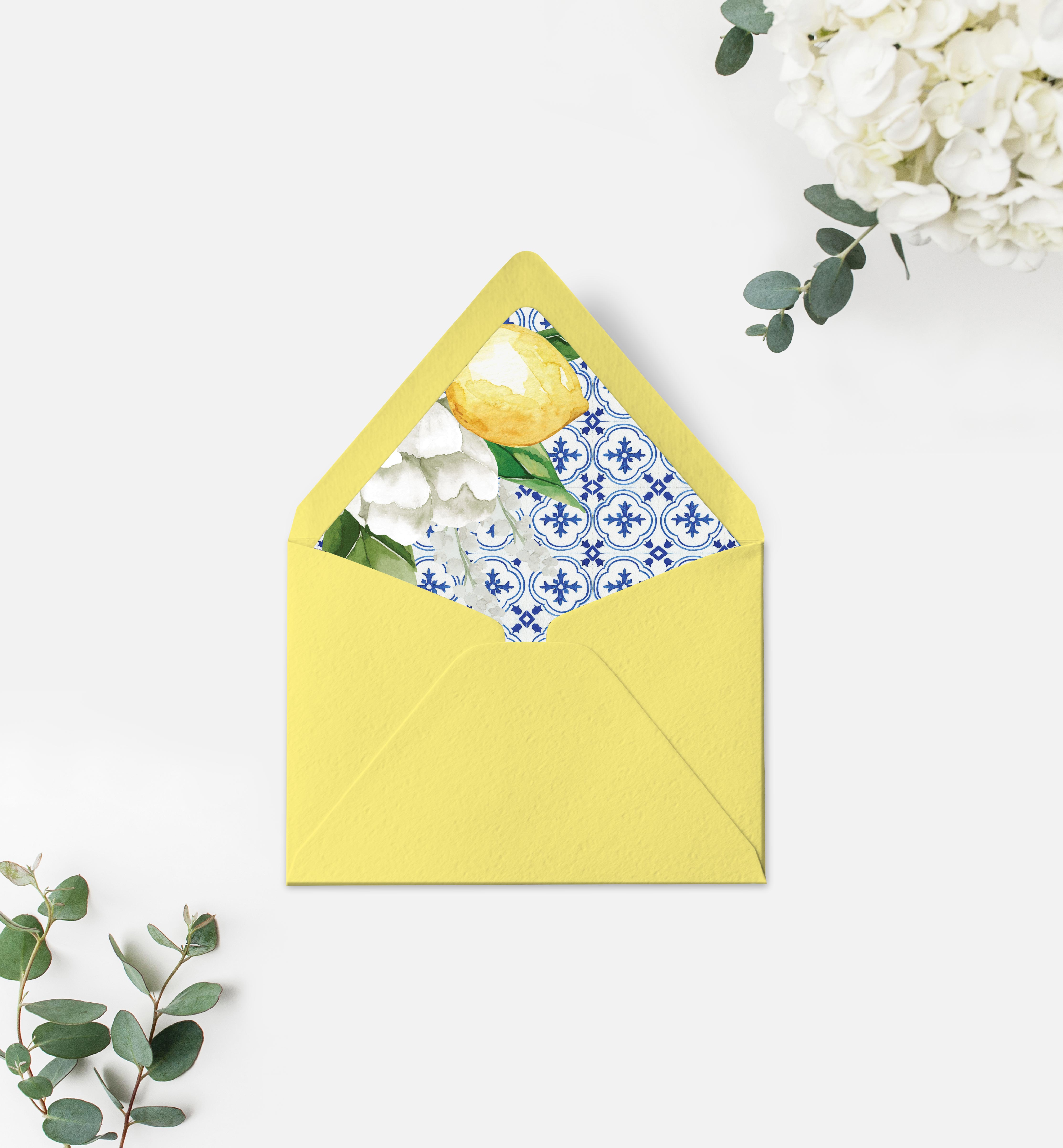 MED-BLU-17-B665 - THE MED - LEMONS - ENVELOPE LINER design preview