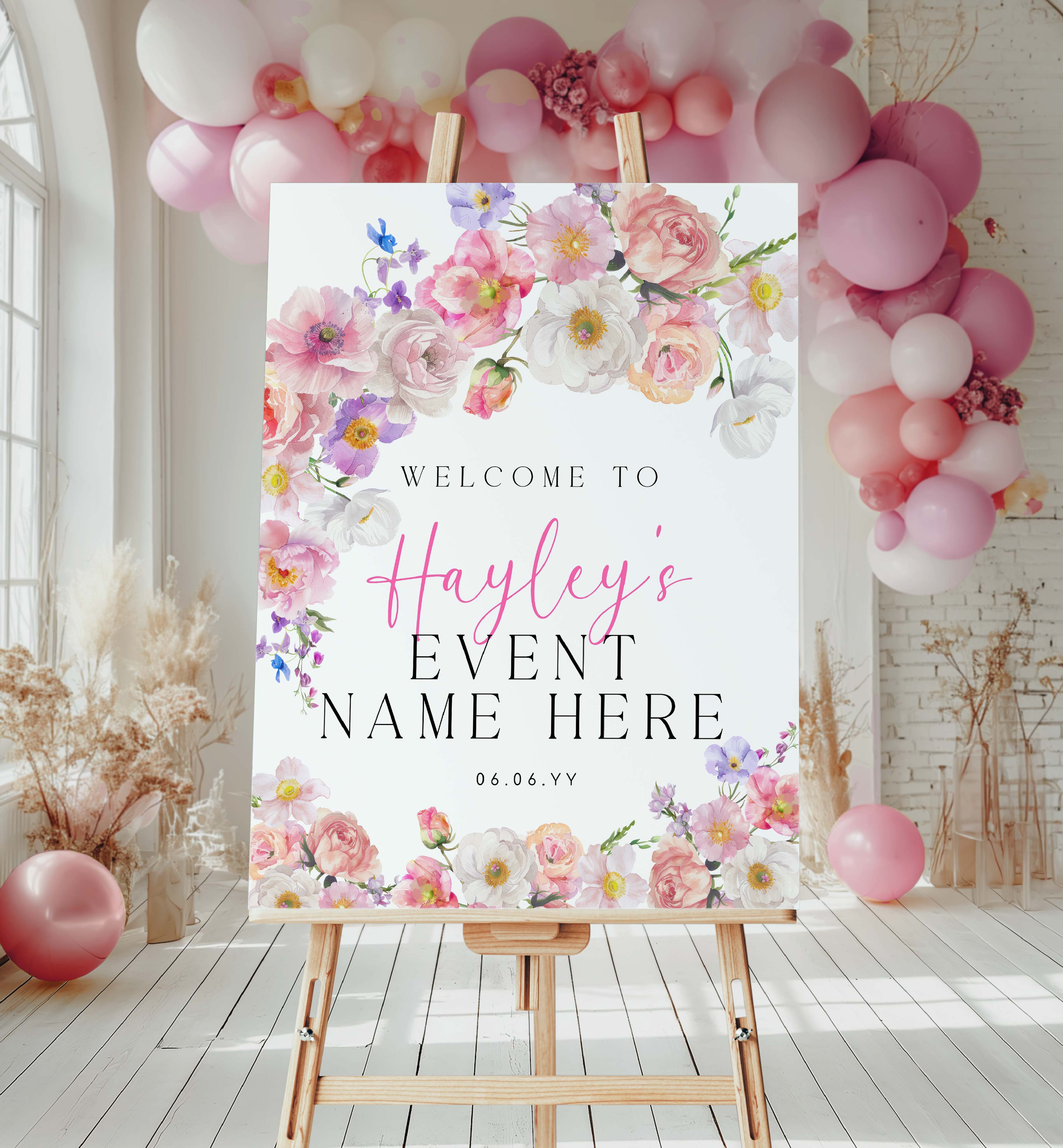 ELO-WHT-3-B3513 - ELOISE - WHITE - WELCOME SIGN design preview