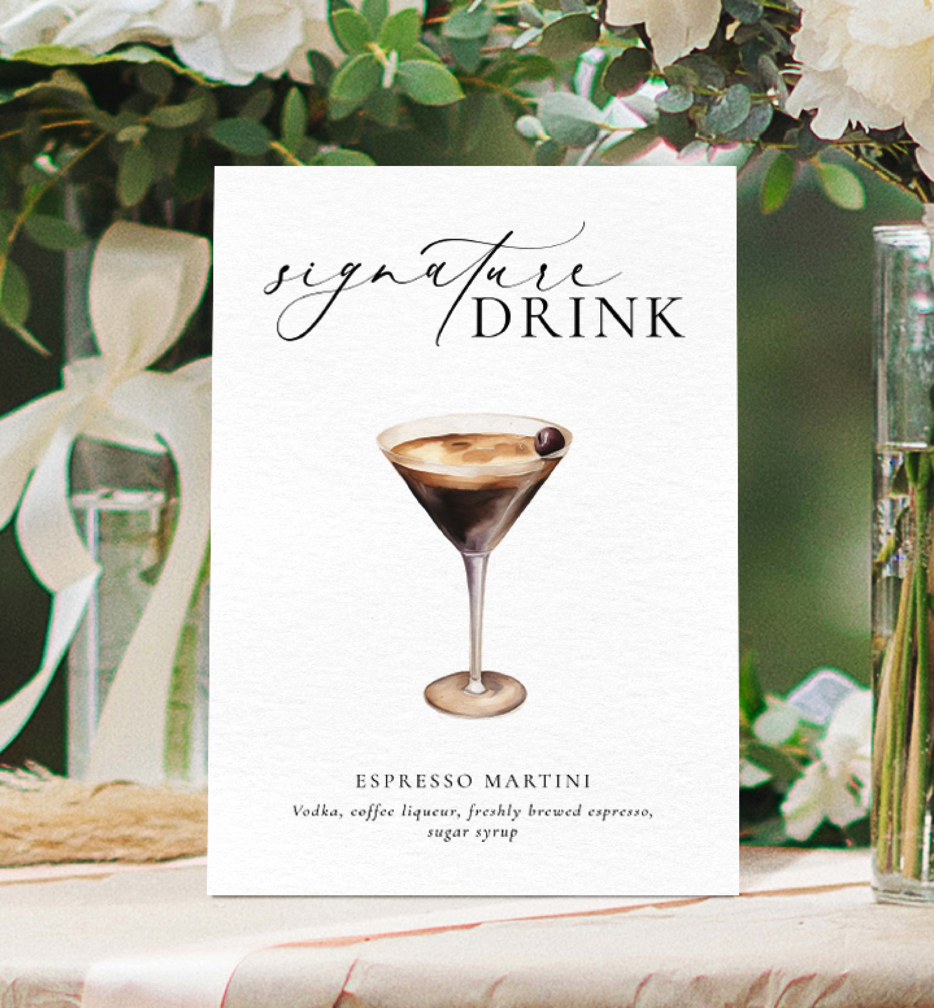 ELE-WHT-7-B3261 - ELLESMERE - WHITE - SIGNATURE DRINK SIGN design preview