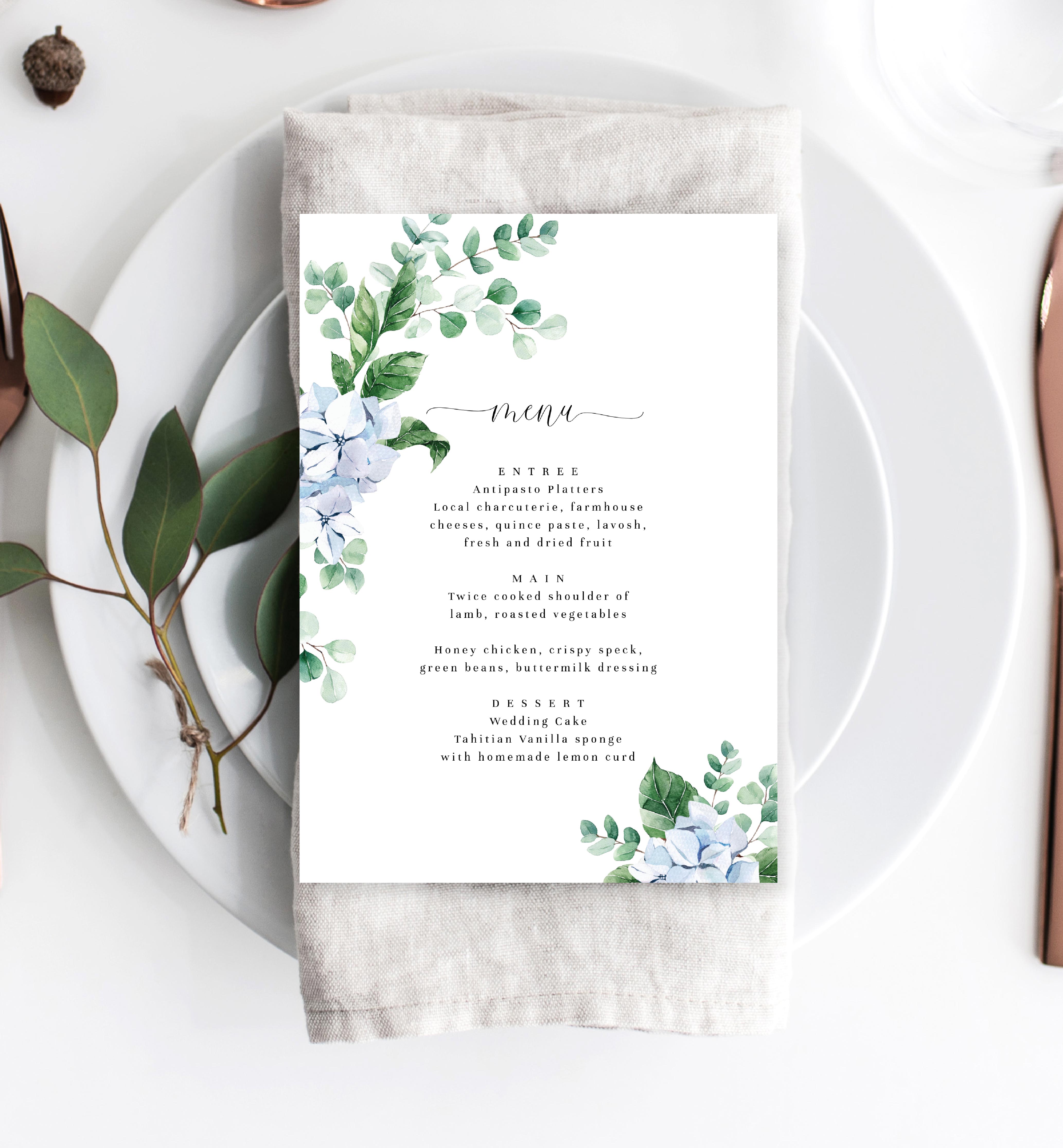 FER-BLU-12-B1001 - FERRAS BLOSSOM - BLUE - MENU design preview
