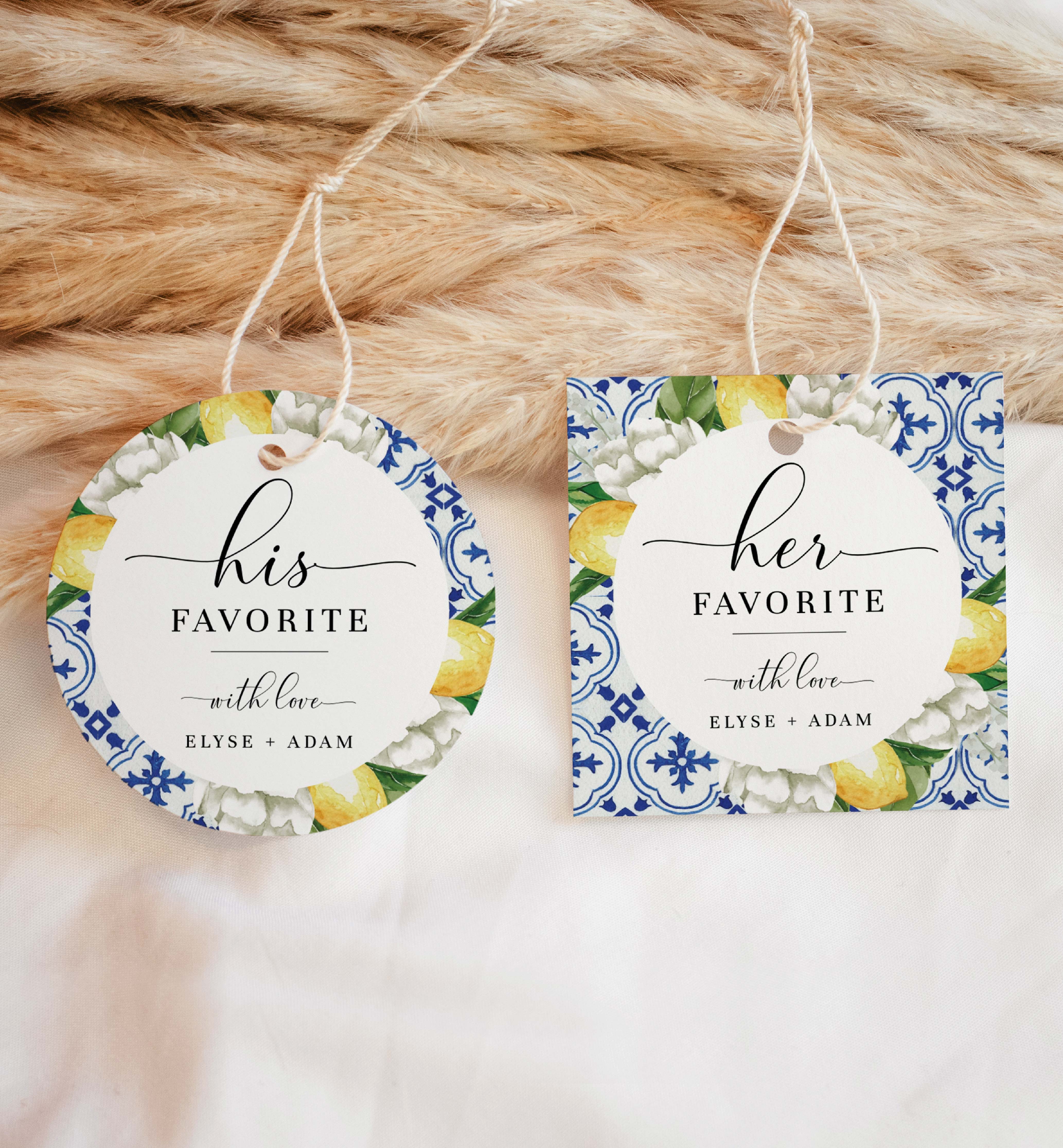 MED-BLU-6-B2714 - THE MED - LEMONS - HIS HER FAVOURITE TAG design preview