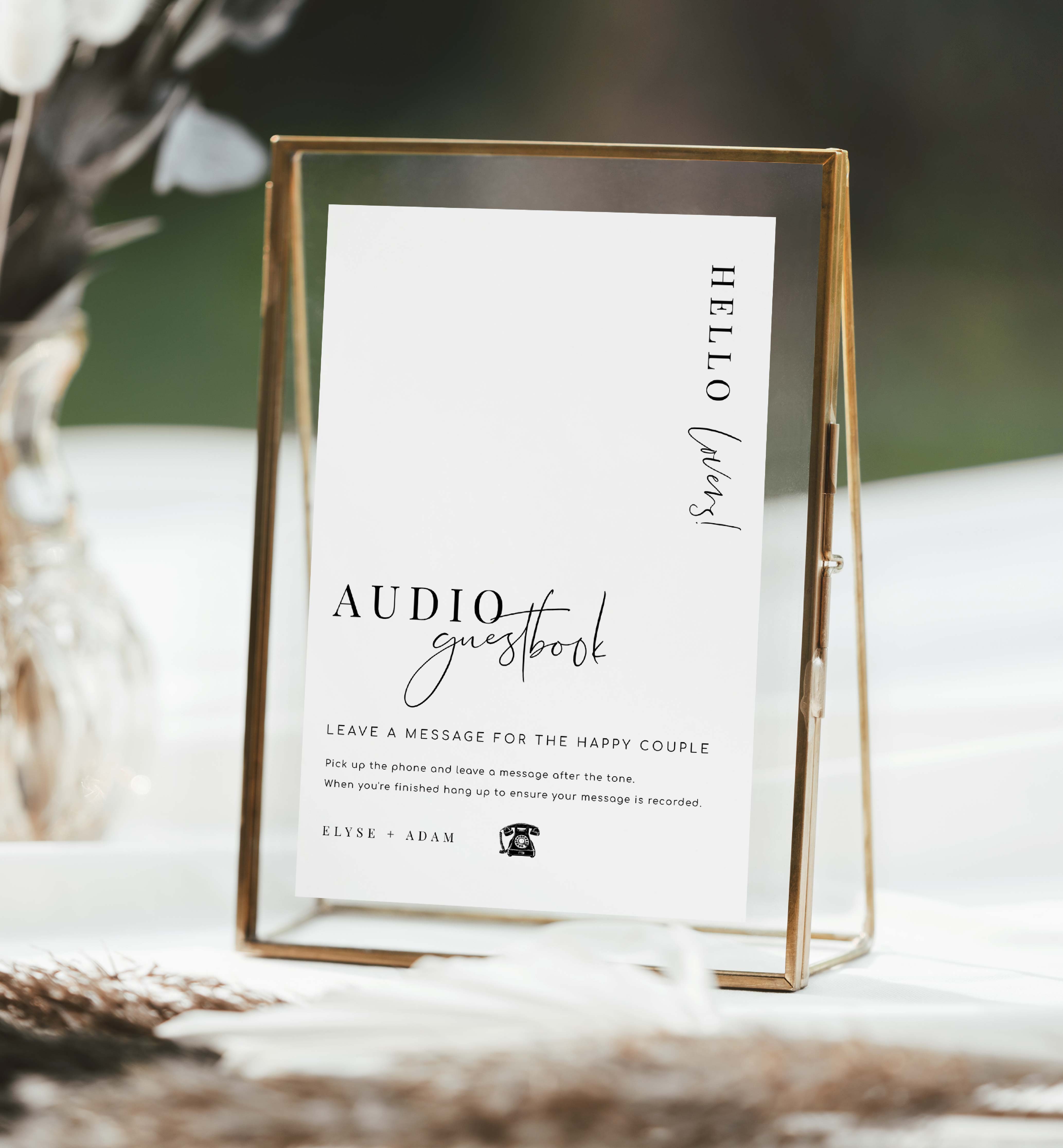 EST-WHT-7-B2804 - ESTELLE - WHITE - AUDIO GUESTBOOK SIGN design preview