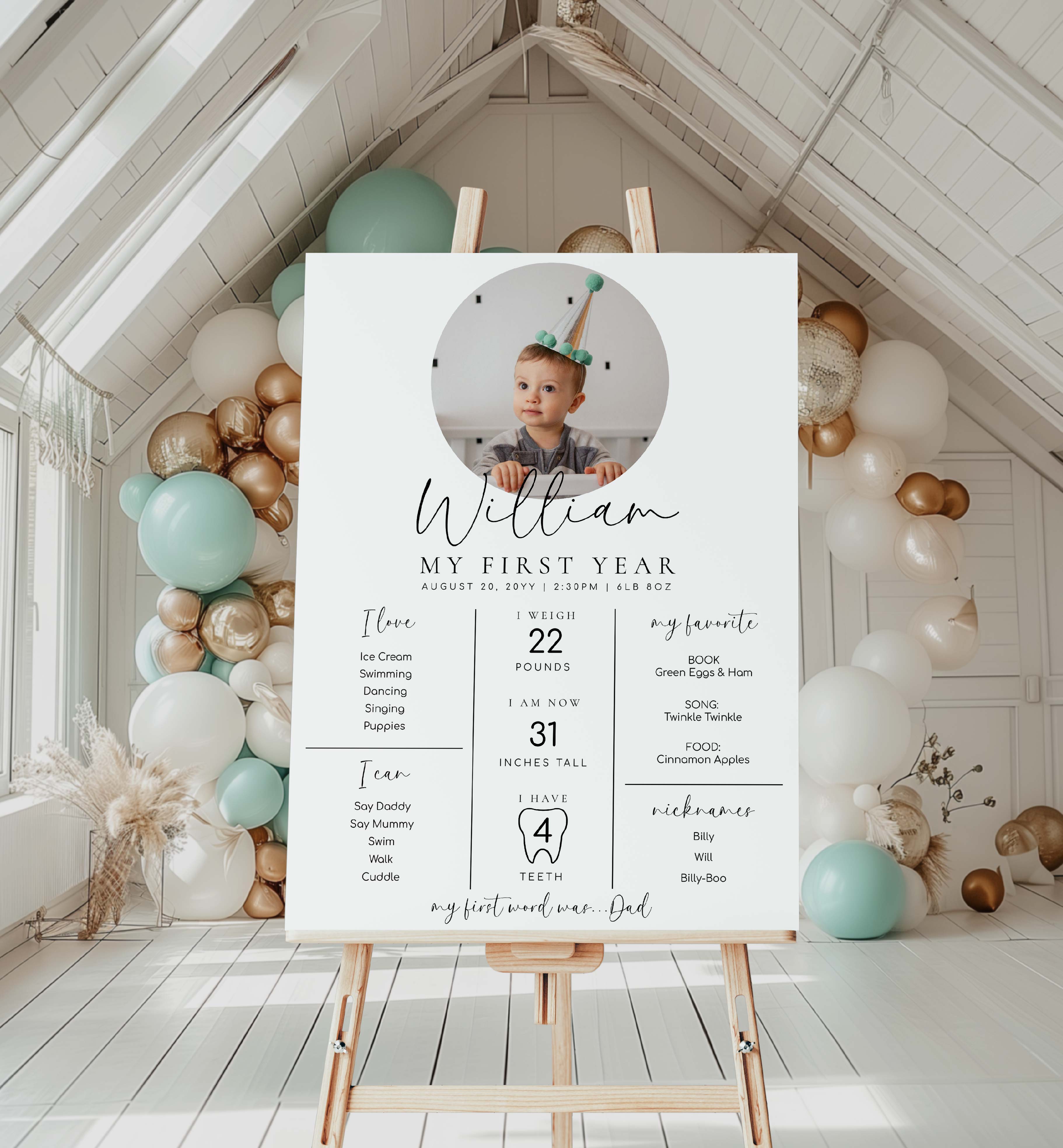 MOS-WHT-7-B2992 - MODERN SCRIPT - WHITE - MILESTONE SIGN design preview