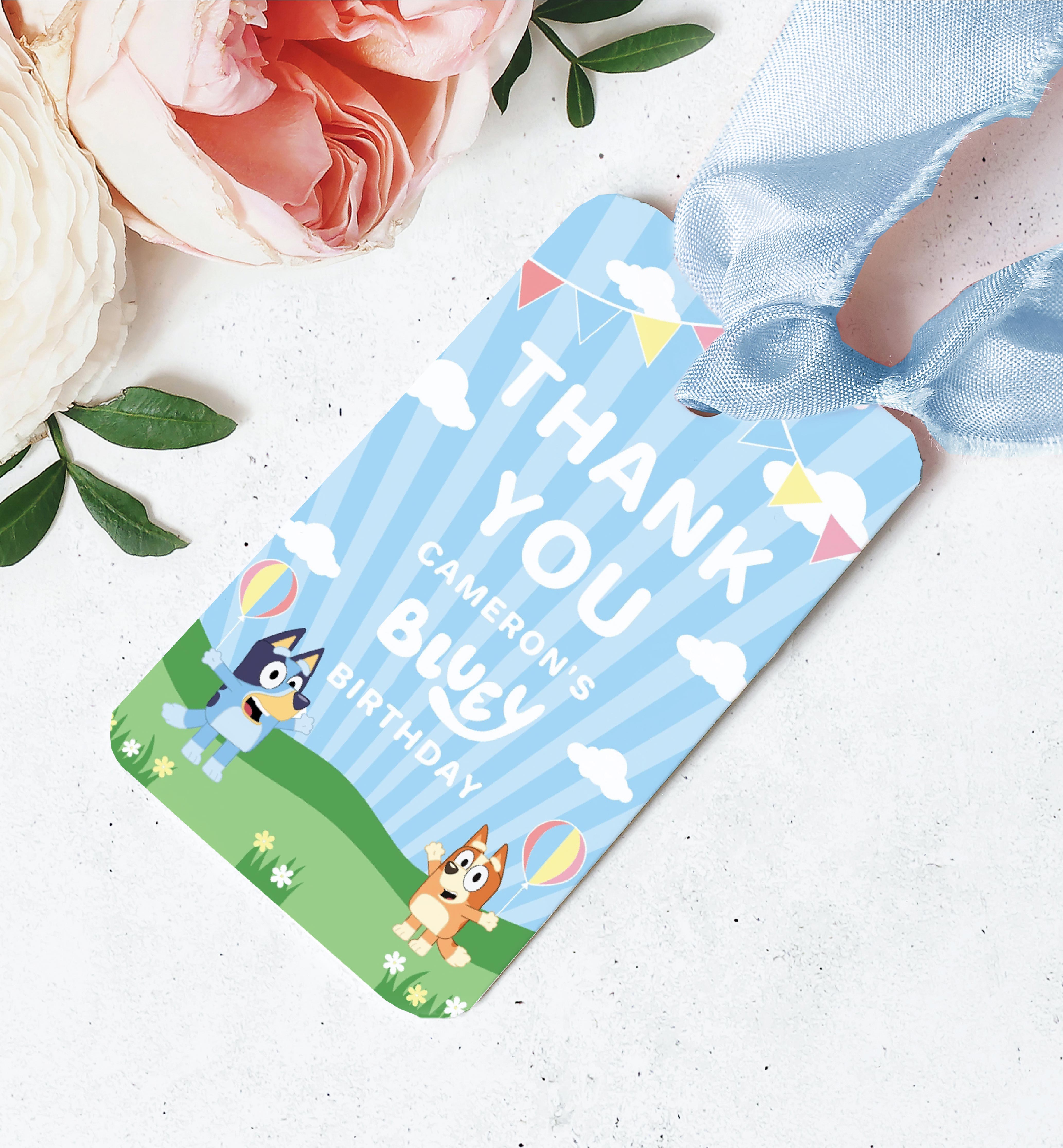 BLU-BLU-6-B1539 - BLUEY - BLUE - FAVOUR TAGS design preview