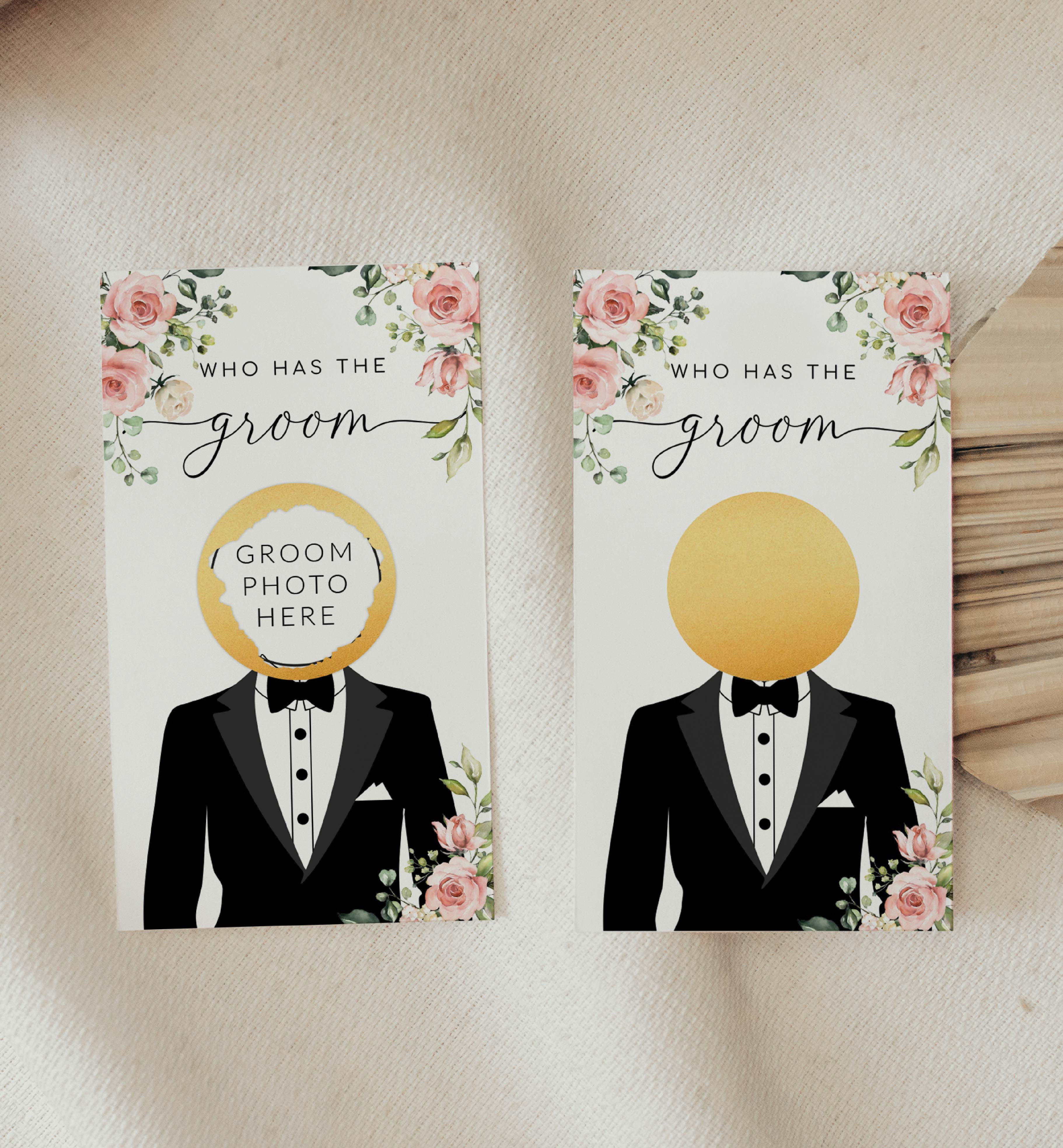 DAR-PNK-10-B3043 - DARCY PINK - WHO HAS THE GROOM CARDS - GROOM CARD design preview