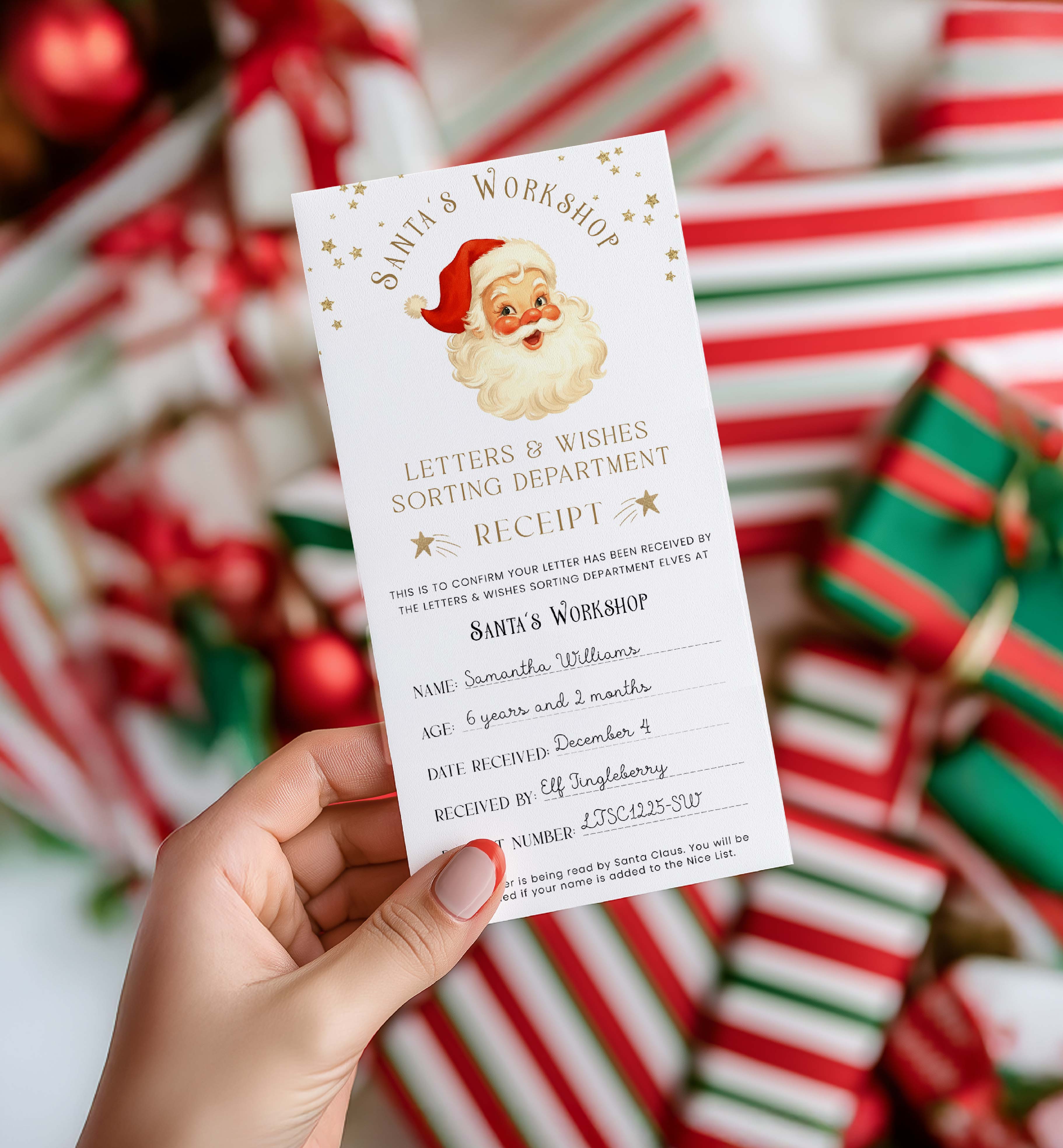 SAW-WHT-24-B3720 - SANTAS WORKSHOP - WHITE - LETTER TO SANTA RECEIPT design preview