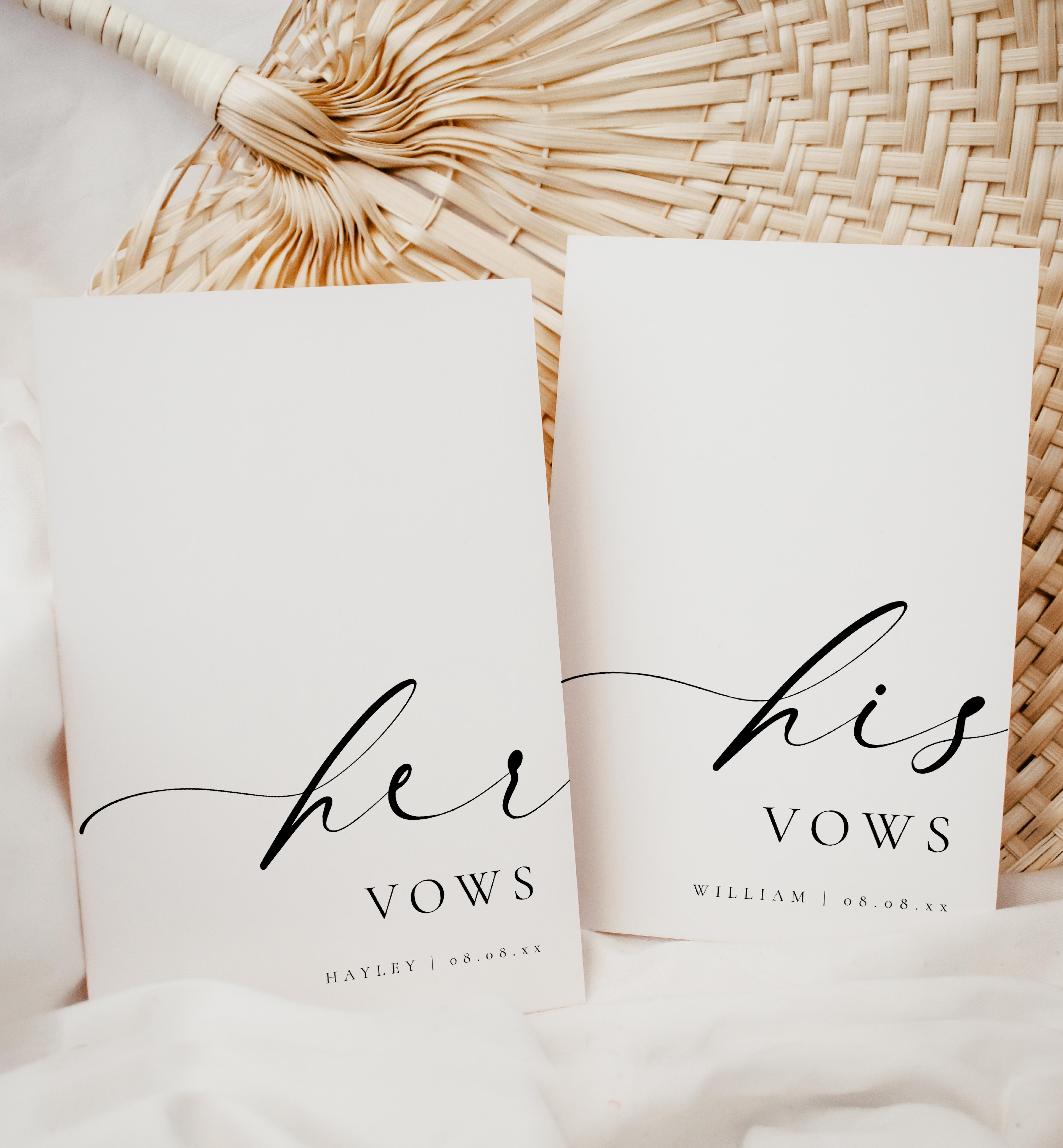 ELE-WHT-8-B2476 - ELLESMERE - WHITE - HIS AND HER VOW BOOKS design preview