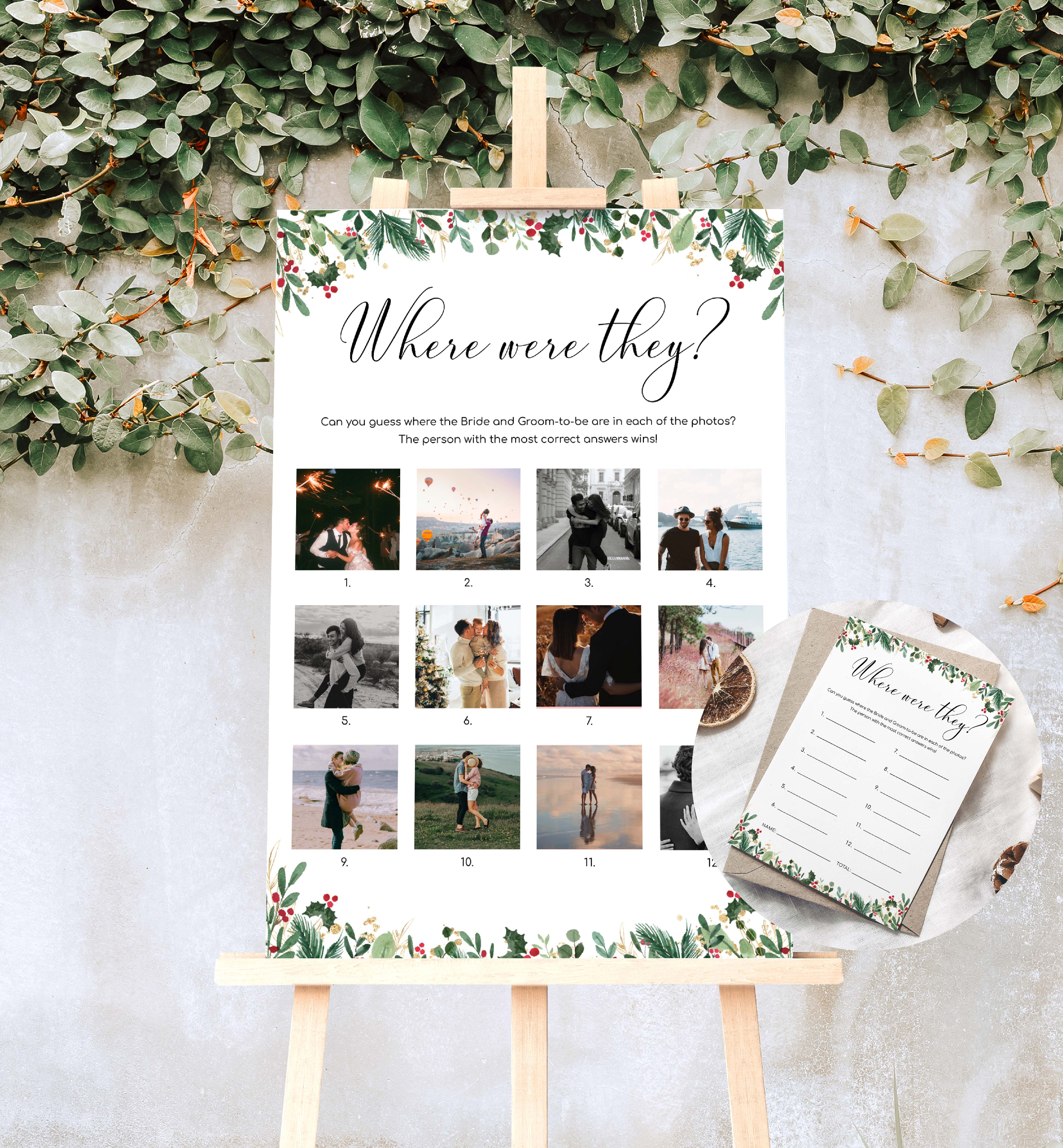 MER-WHT-10-B2320 - MERRIMENT - WHITE - WHERE WERE THEY PHOTO GAME POSTER design preview