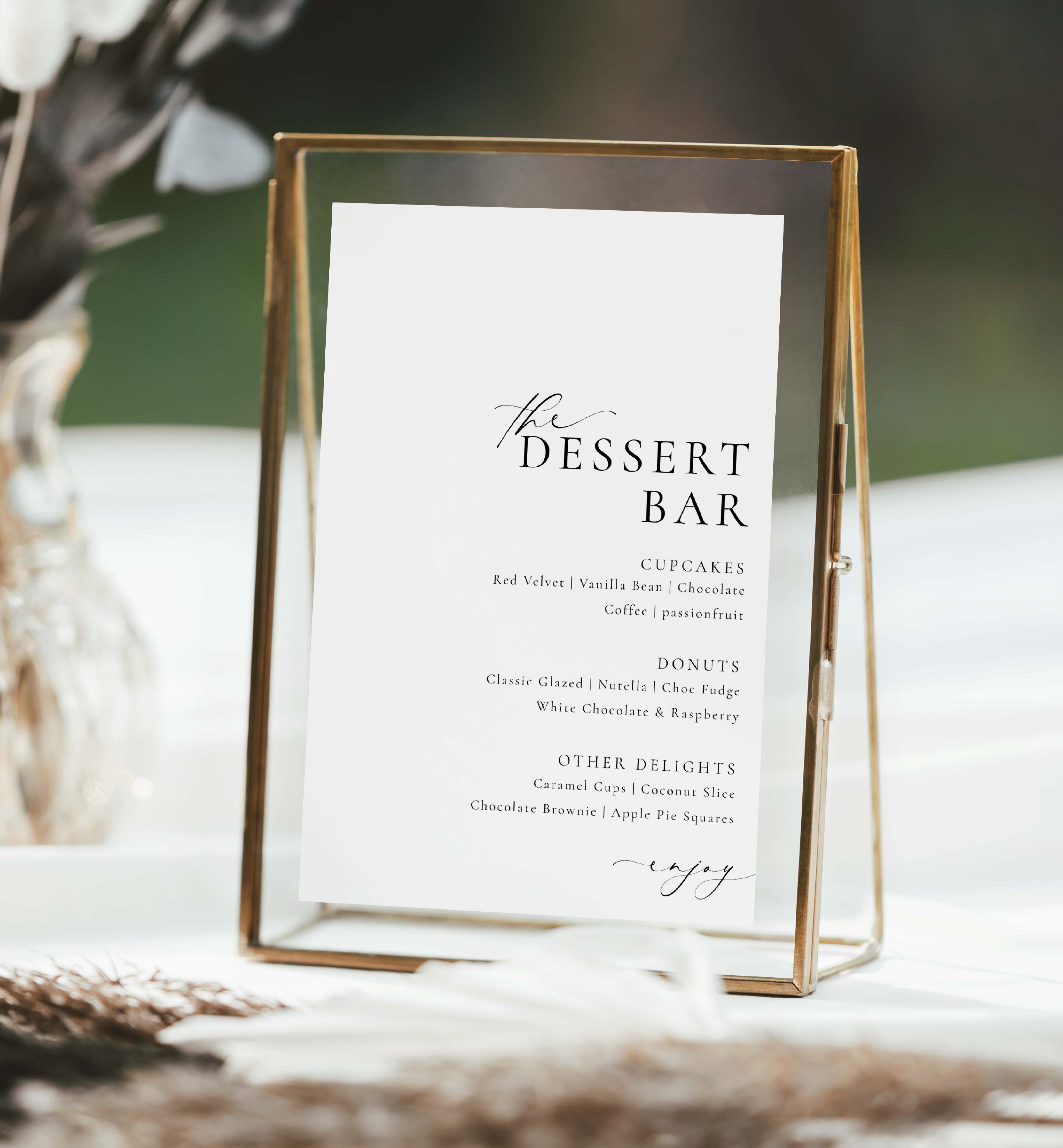 ELE-WHT-7-B3274 - ELLESMERE - WHITE - DESSERT BAR SIGN design preview