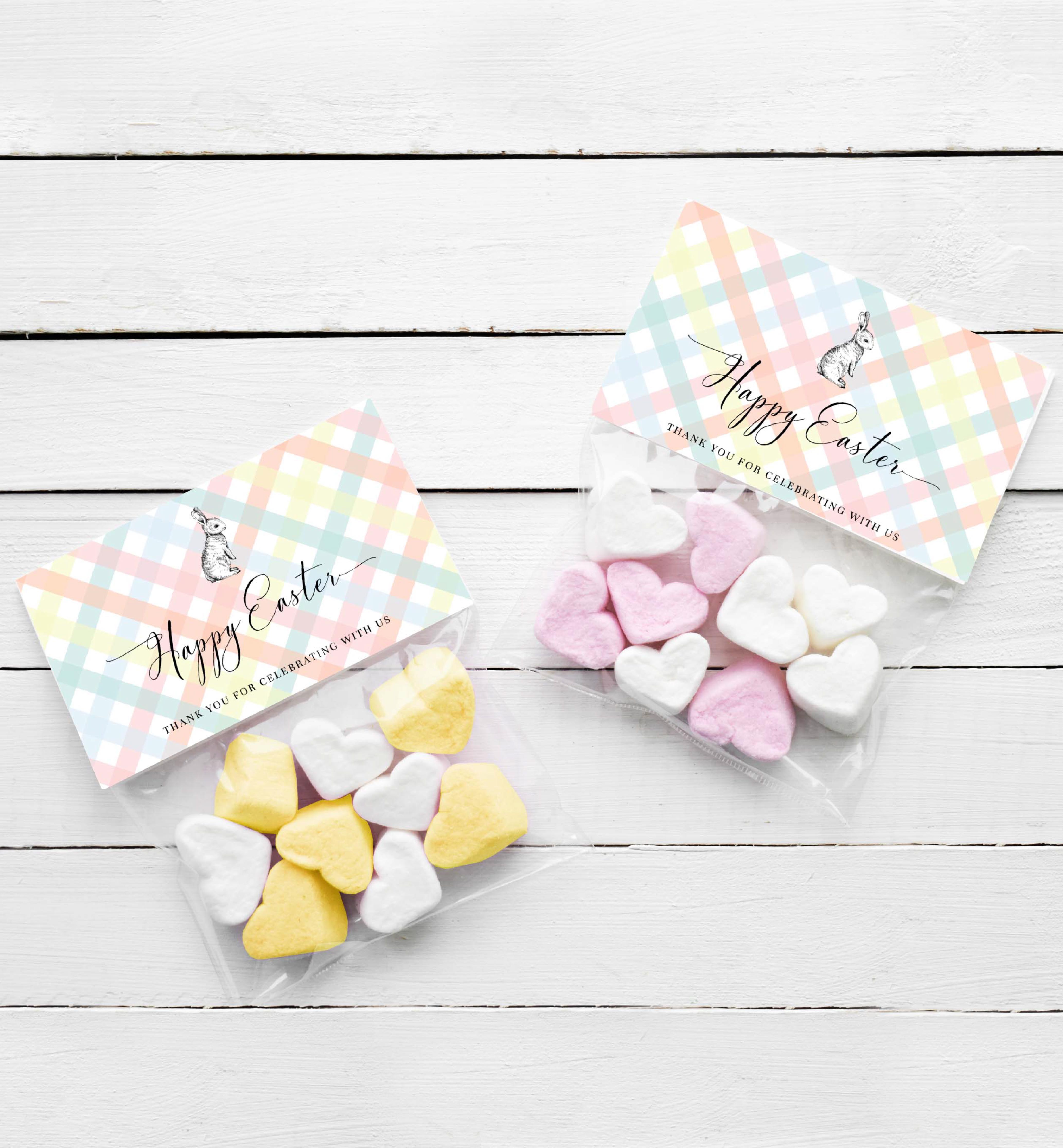 GIN-MLT-6-B1882 - GINGHAM - MULTI - FAVOUR BAG TOPPERS design preview