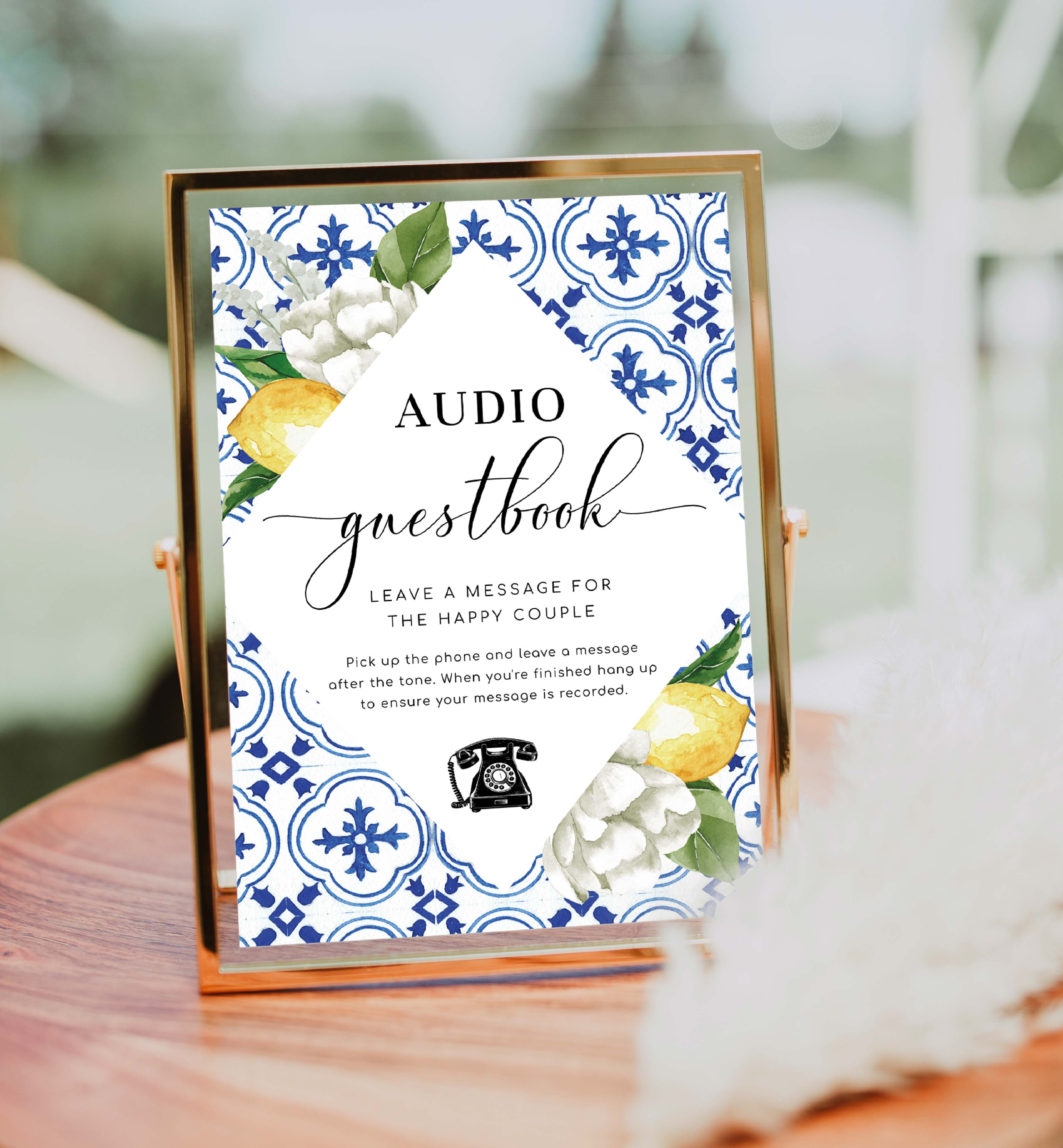 MED-BLU-7-B2801 - THE MED - LEMONS - AUDIO GUESTBOOK SIGN design preview